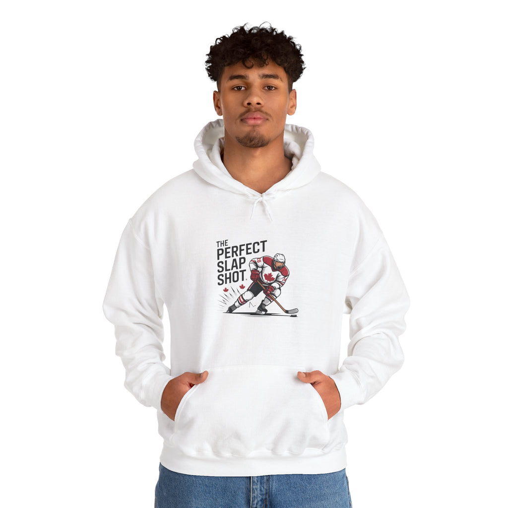 Hockey Slapshot Hoodie – "The Perfect Slap Shot" Graphic Hooded Sweatshirt