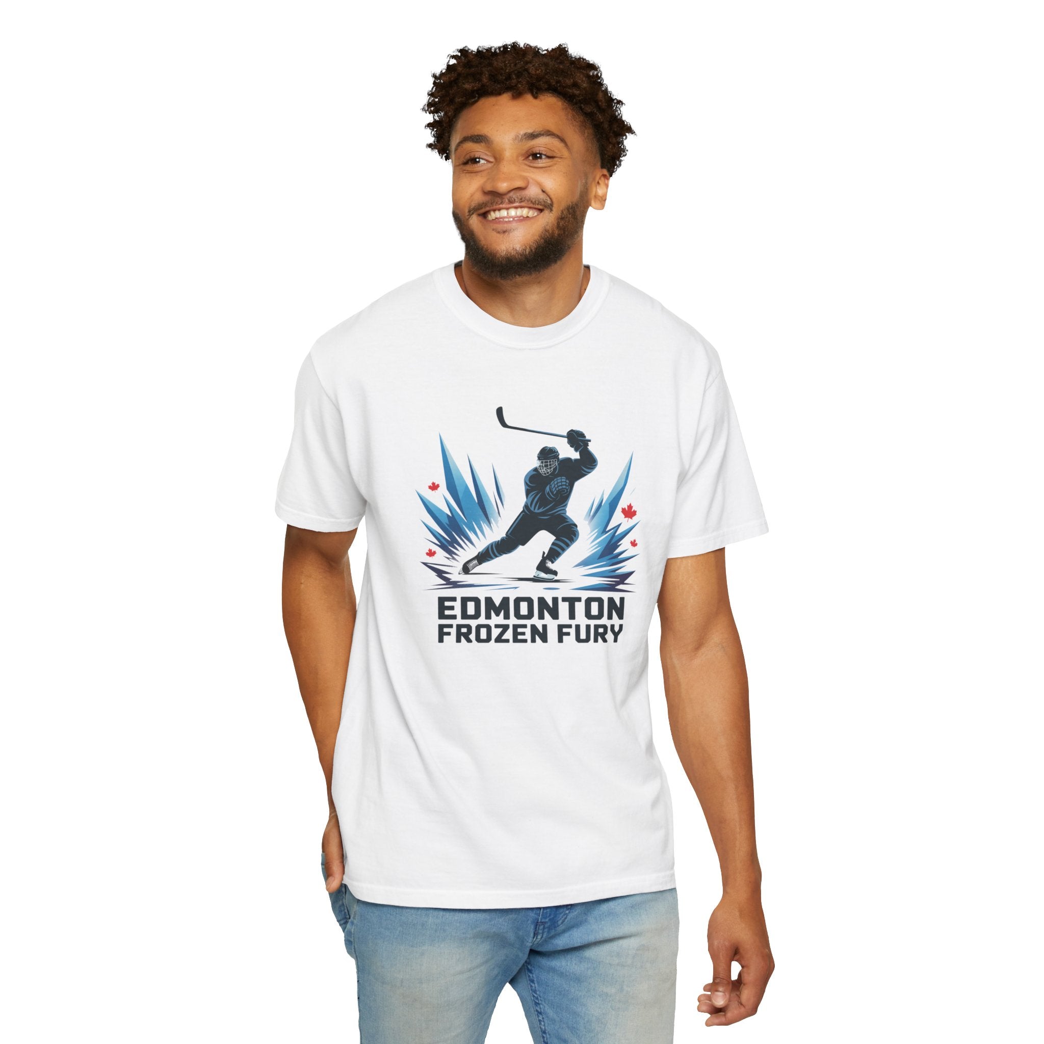 Edmonton Frozen Fury Hockey T-Shirt — Men's Ice Hockey Graphic Tee