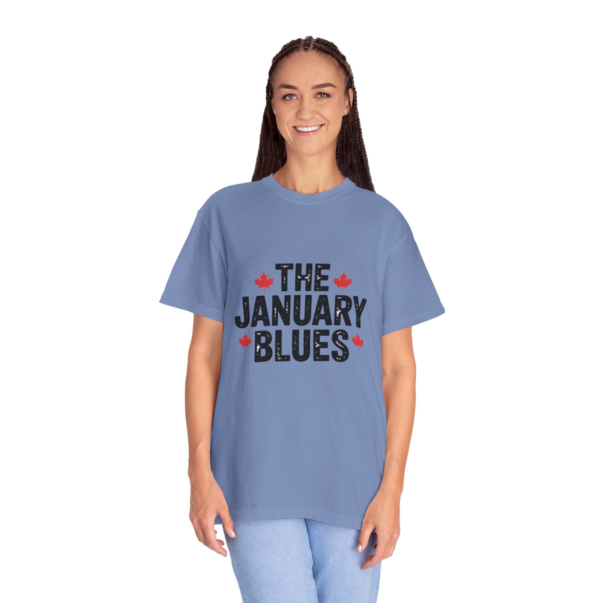"The January Blues" Graphic Tee (Canadian Maple Leaf Accent) - T shirt