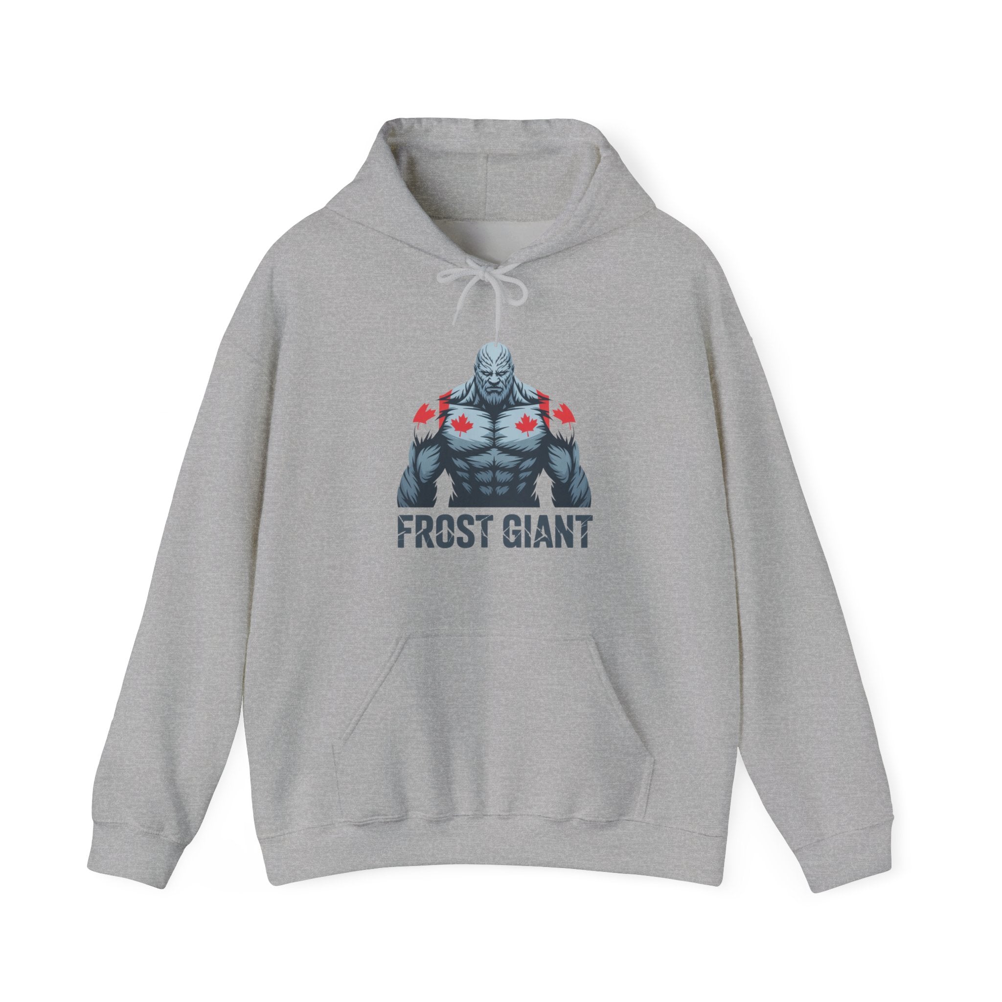 Frost Giant Hoodie — Canadian Maple Chest Winter Monster Sweatshirt