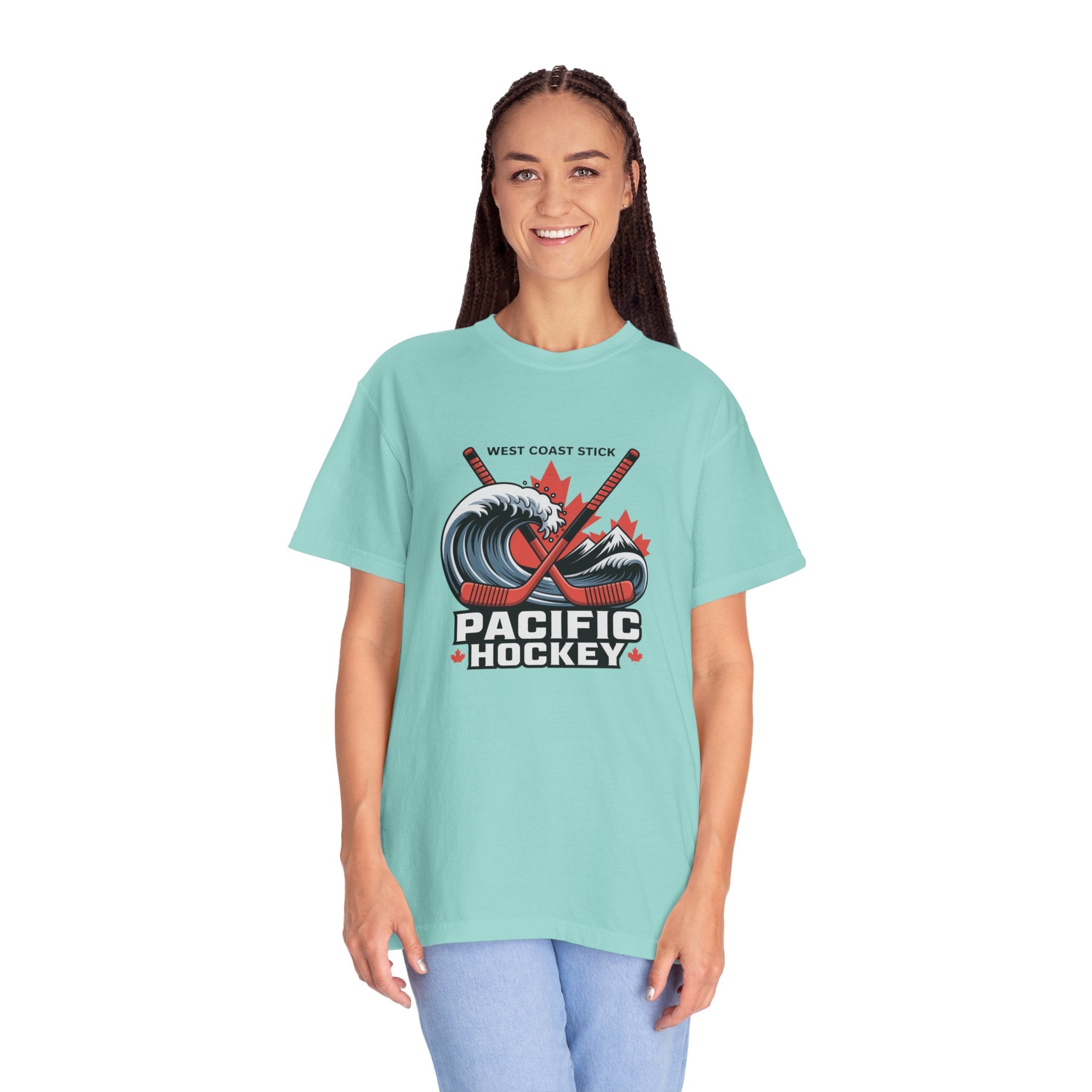 Pacific Hockey T‑Shirt — West Coast Wave & Maple Leafs Hockey Tee