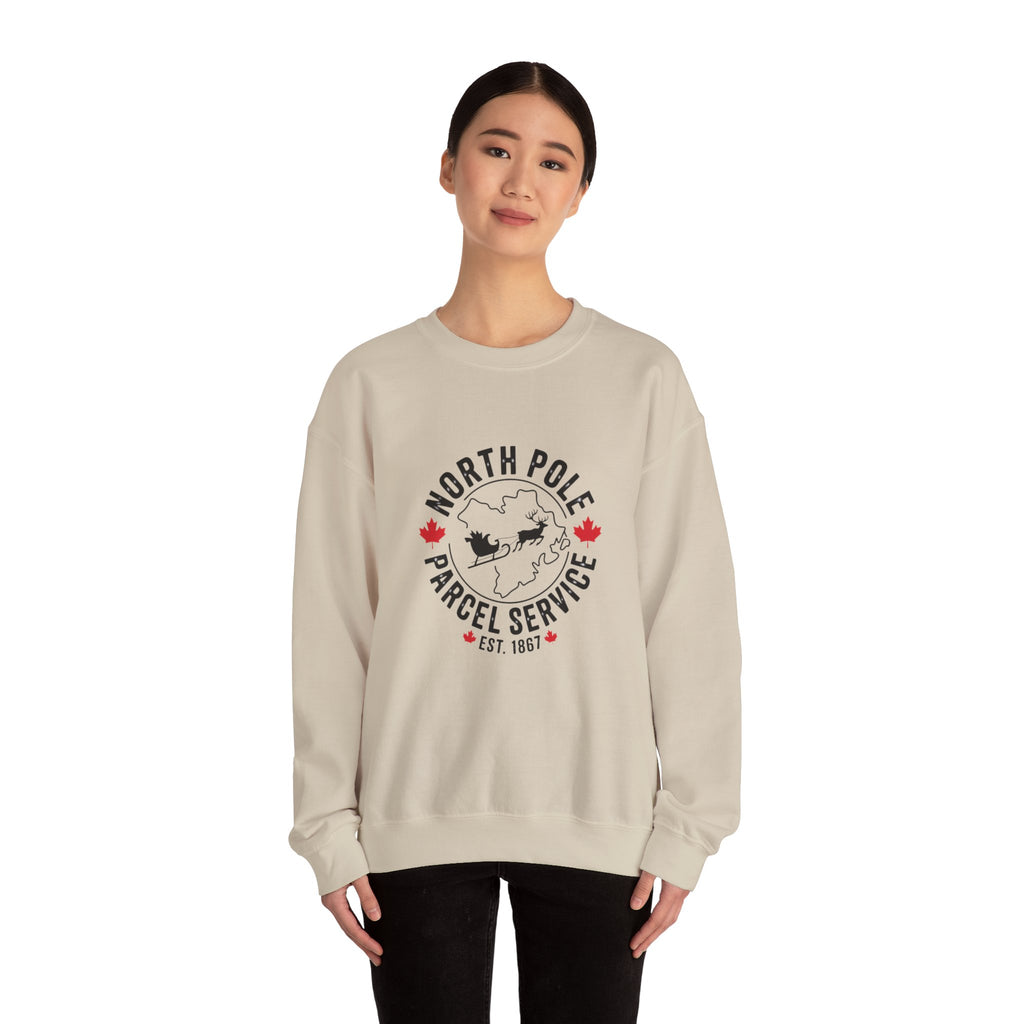 "North Pole Parcel Service" Crewneck Holiday Sweatshirt