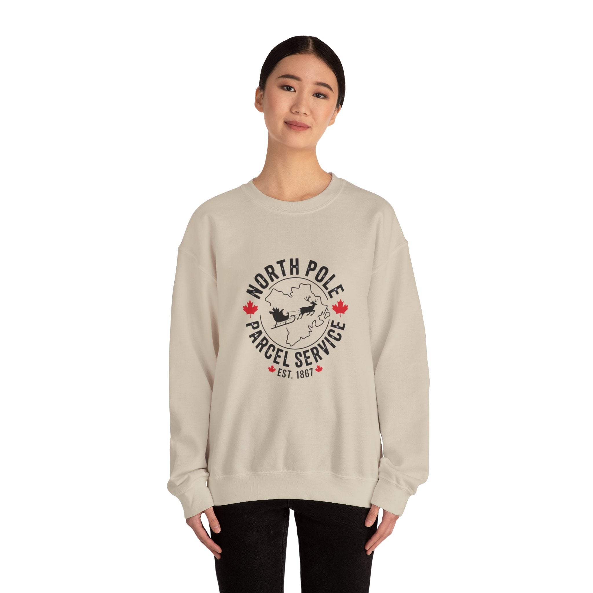 "North Pole Parcel Service" Crewneck Holiday Sweatshirt