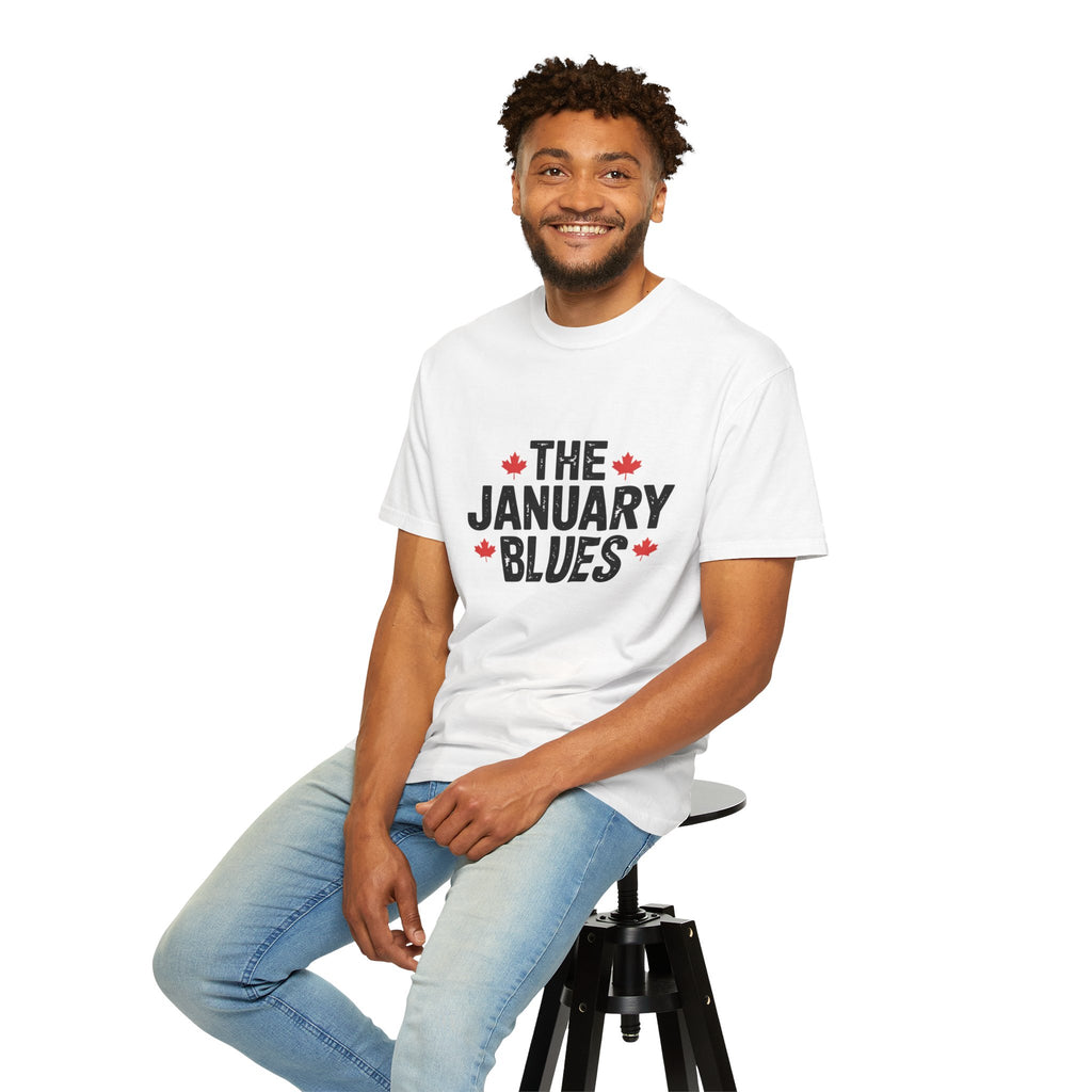 "The January Blues" Graphic Tee (Canadian Maple Leaf Accent) - T shirt