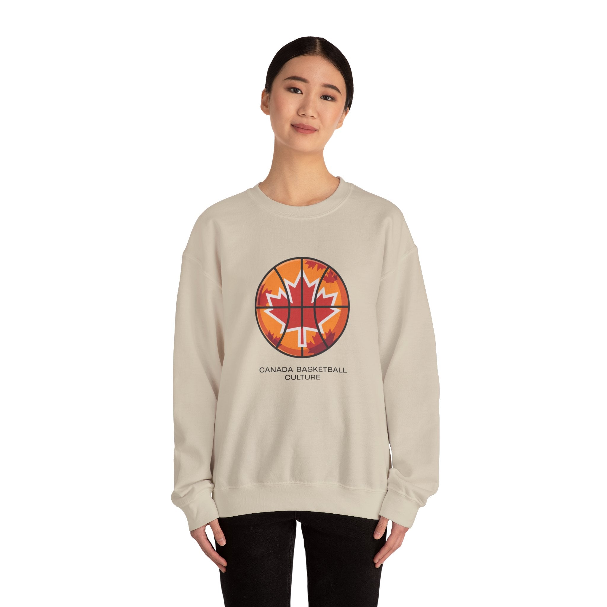 Canada Basketball Culture Sweatshirt — Maple Leaf Basketball Crewneck