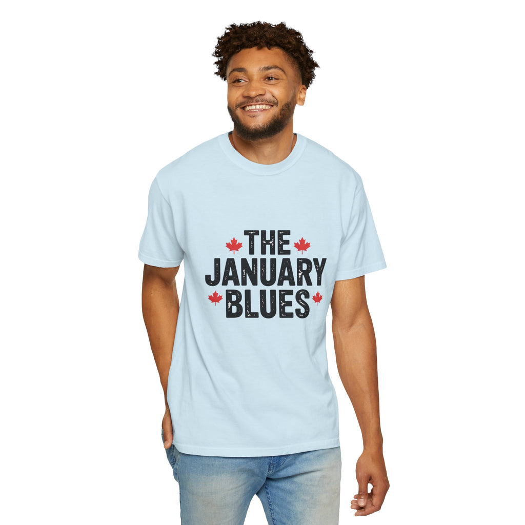 "The January Blues" Graphic Tee (Canadian Maple Leaf Accent) - T shirt