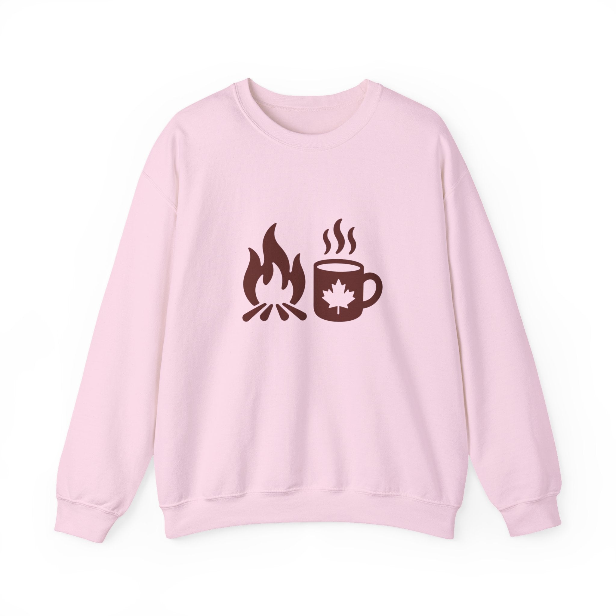 Campfire & Coffee Crewneck Sweatshirt — Cozy Camping Coffee Sweatshirt