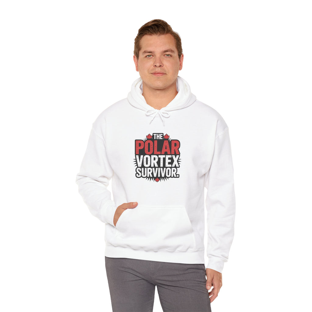Polar Vortex Survivor Hoodie — Funny Cold Weather Sweatshirt