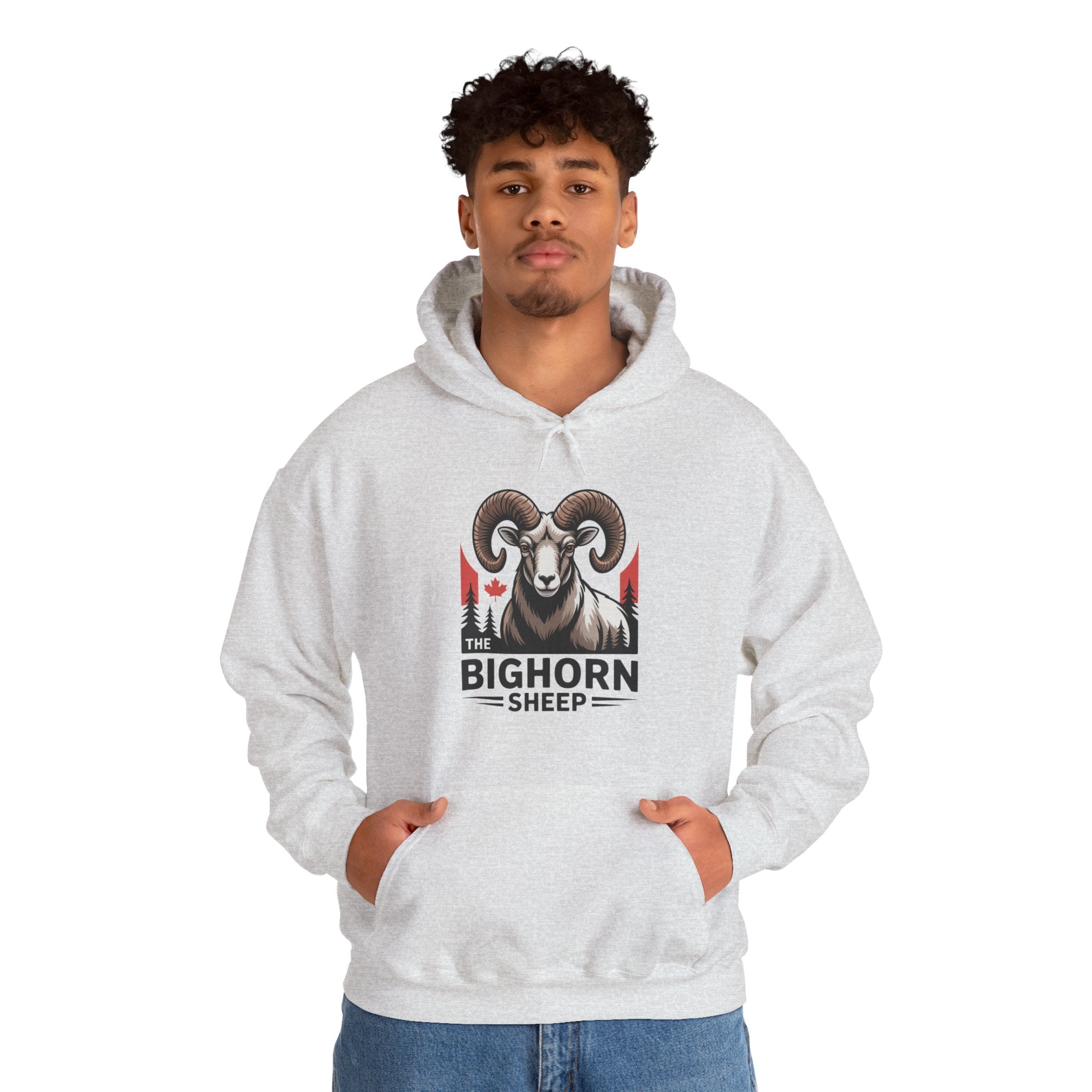 Bighorn Sheep Hoodie — Vintage Mountain Ram Graphic Pullover