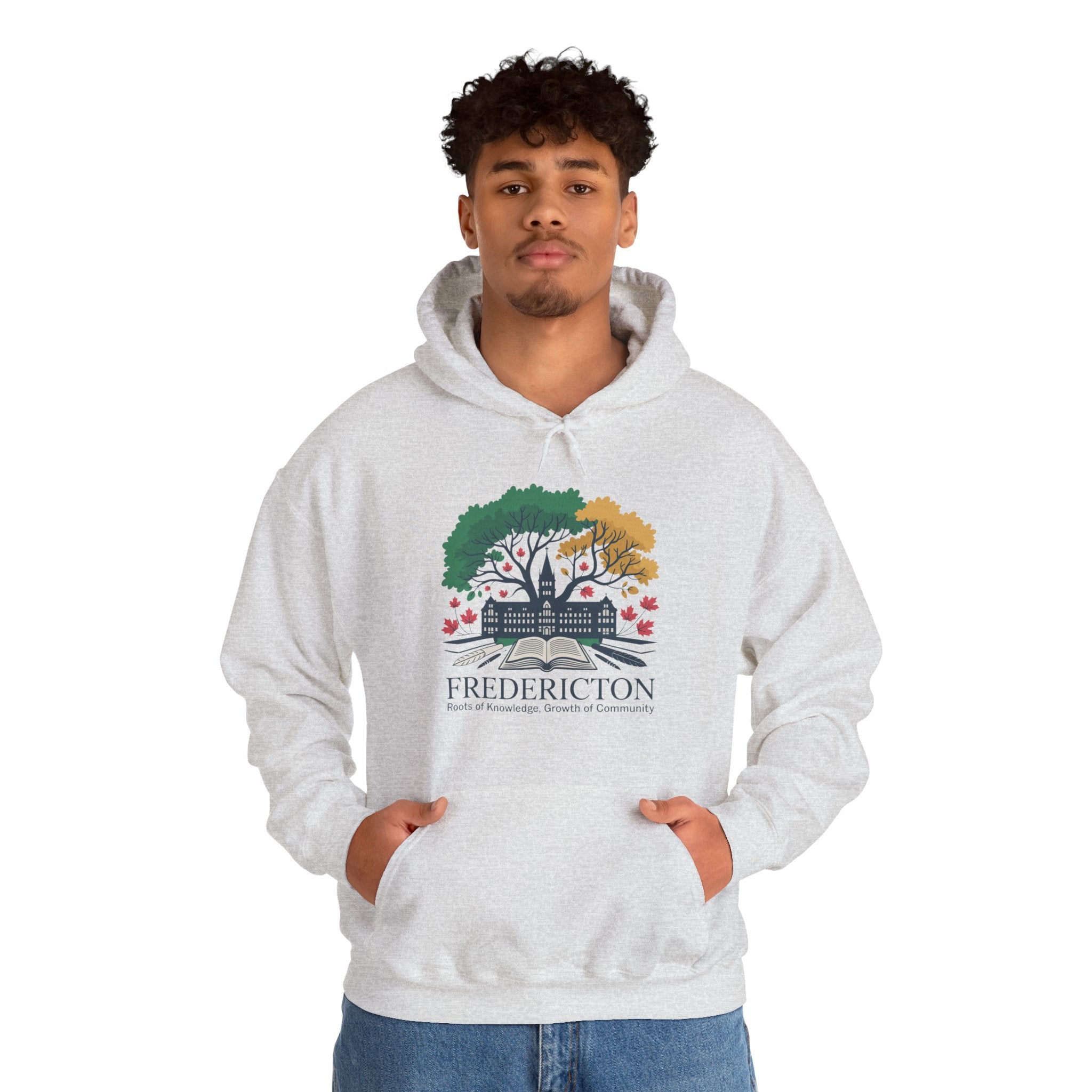 Fredericton Seasonal Tree Hoodie - Cityscape Autumn/Winter Sweatshirt