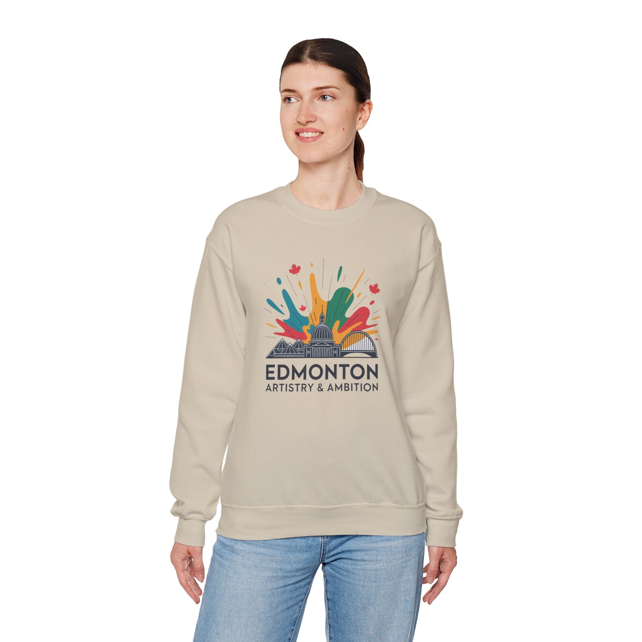 Edmonton Artistry & Ambition Crewneck Sweatshirt — City Arts Graphic Pullover