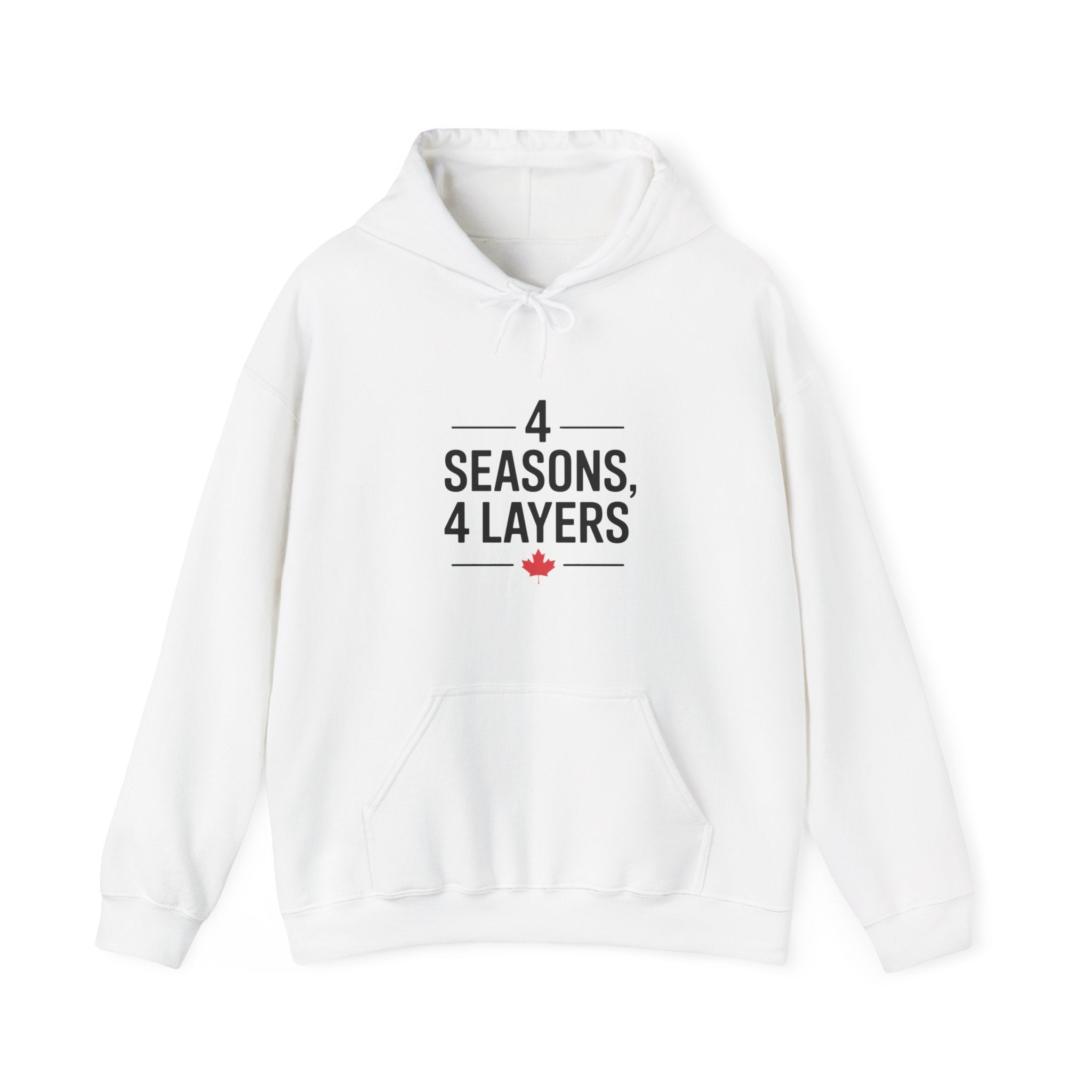 Hoodie - 4 Seasons, 4 Layers Graphic Hooded Sweatshirt (Maple Leaf)