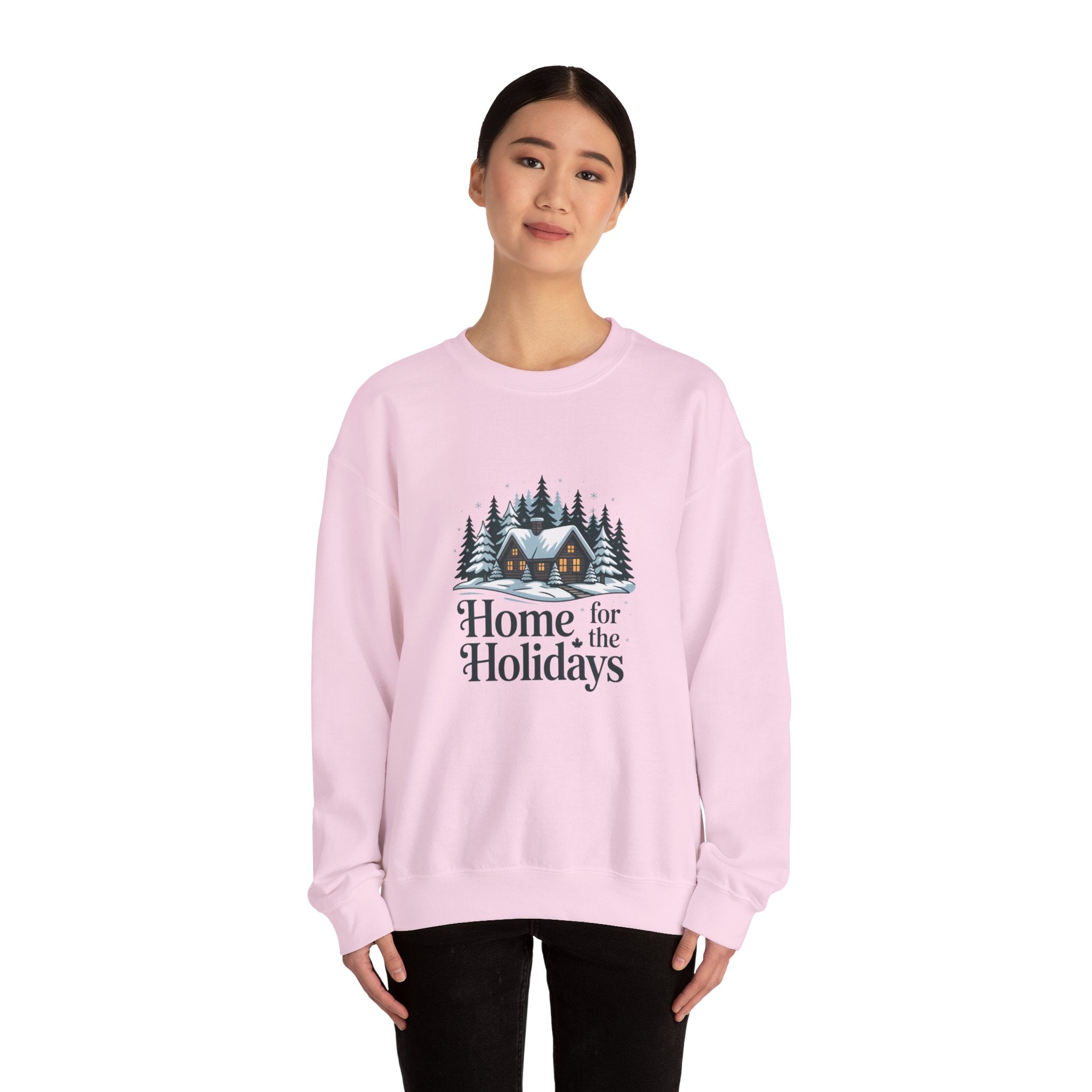 Home for the Holidays Sweatshirt — Cozy Winter Cabin Christmas Crewneck