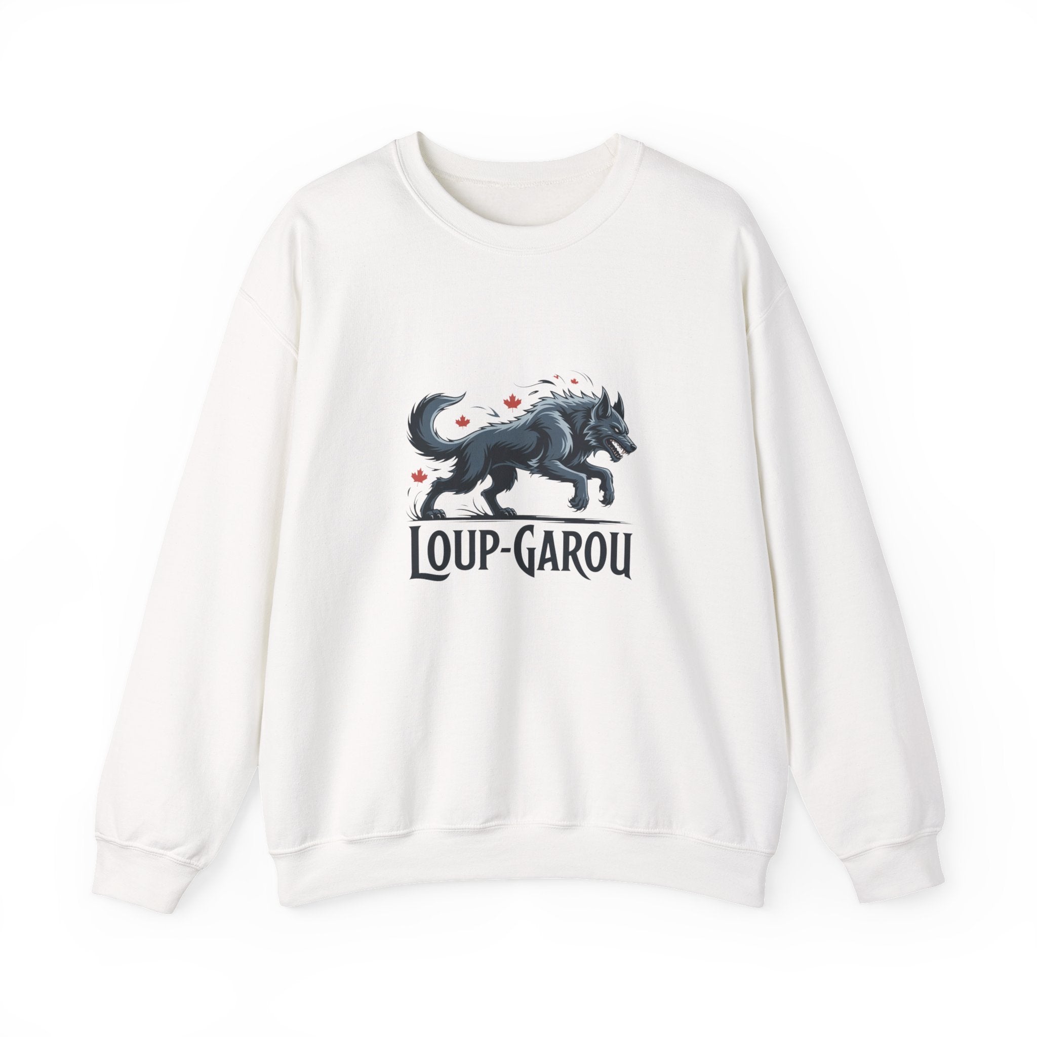 Loup-Garou Werewolf Crewneck Sweatshirt – Gothic Moonlit Wolf Pullover