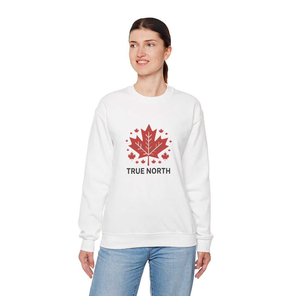Crewneck Sweatshirt — True North Maple Leaf Graphic
