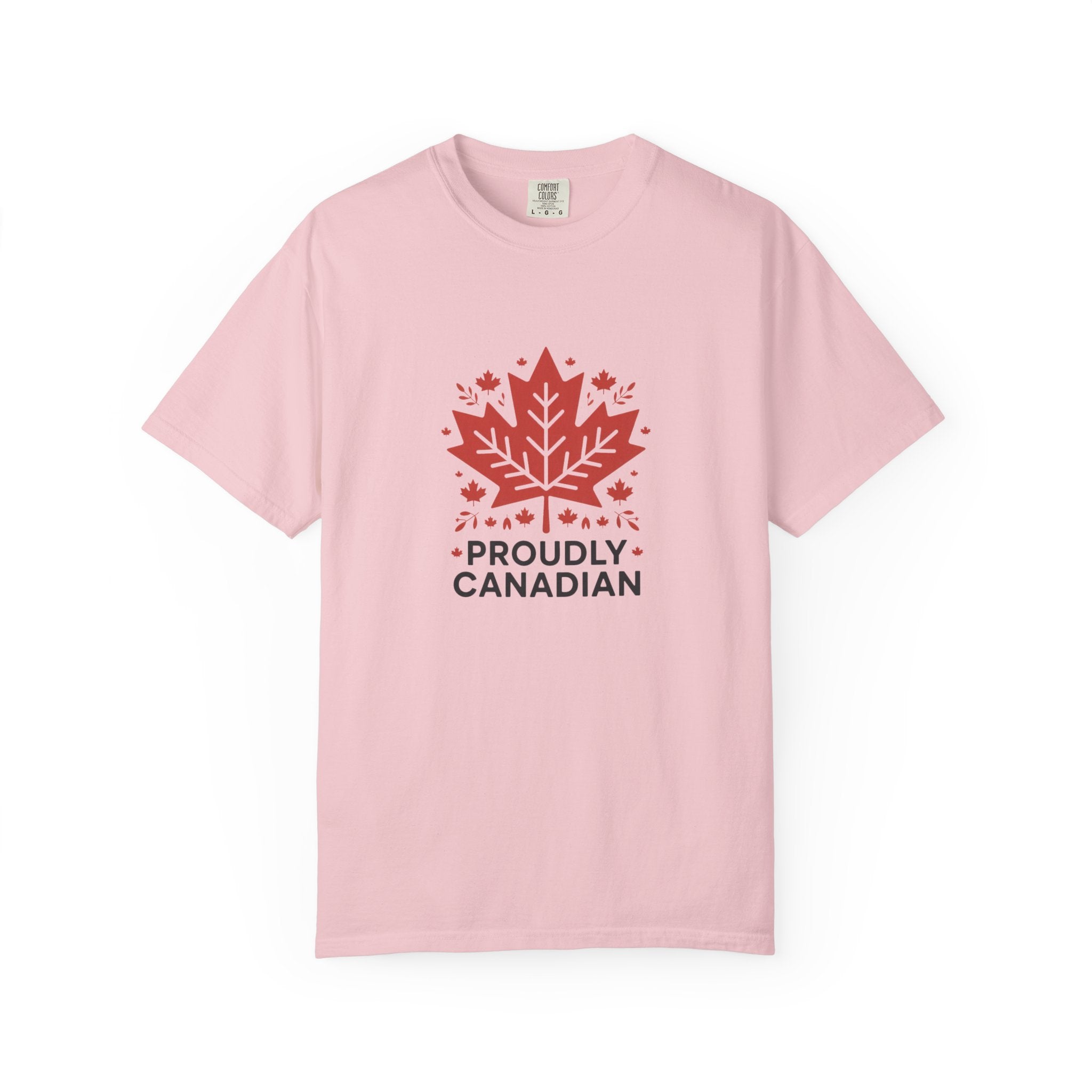 Proudly Canadian T-Shirt — Red Maple Leaf Patriotic Tee