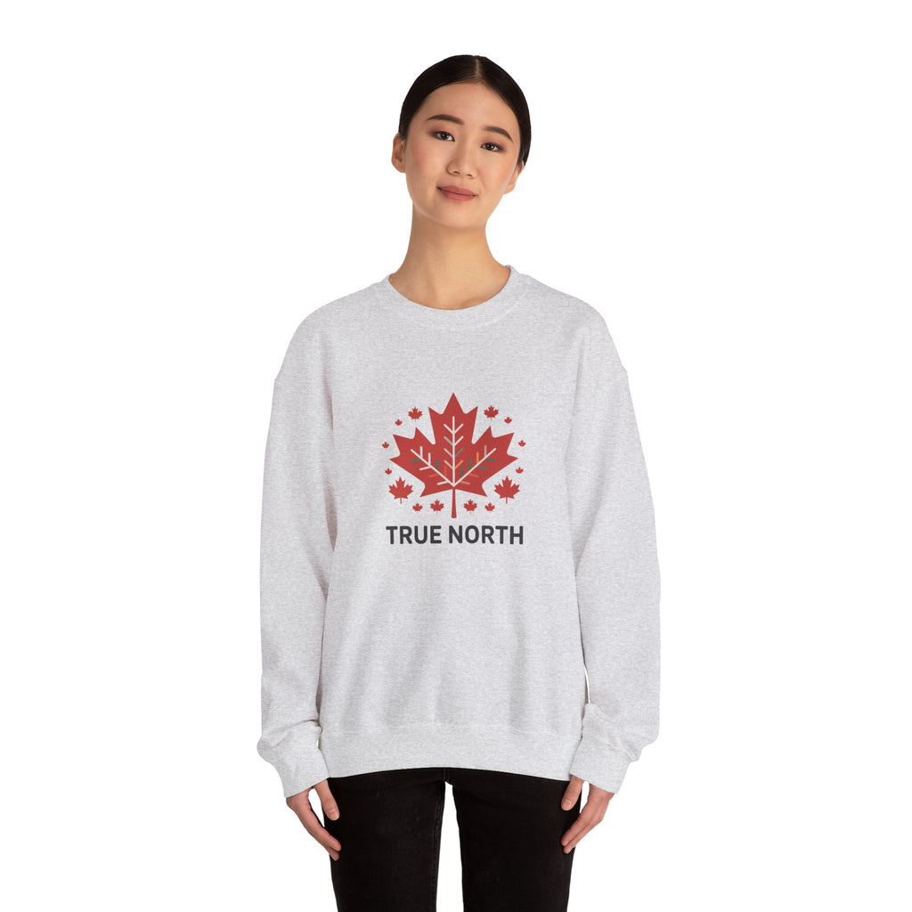 Crewneck Sweatshirt — True North Maple Leaf Graphic