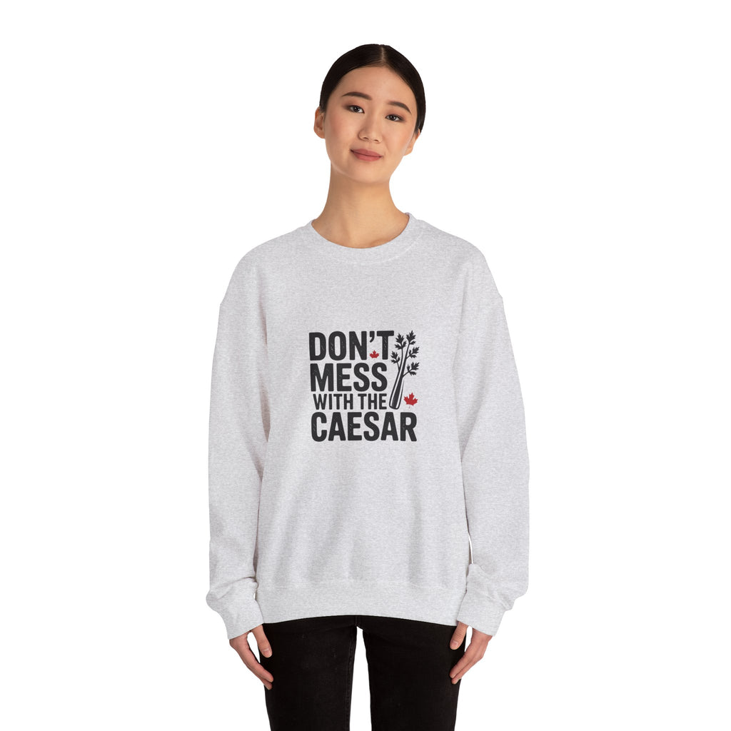 "Don't Mess with the Caesar" Roman Laurel Graphic Crewneck Sweatshirt