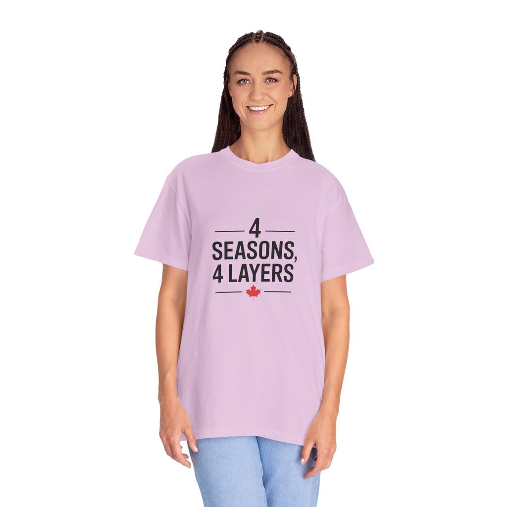 4 Seasons, 4 Layers T-Shirt — Canadian Maple Minimalist Tee