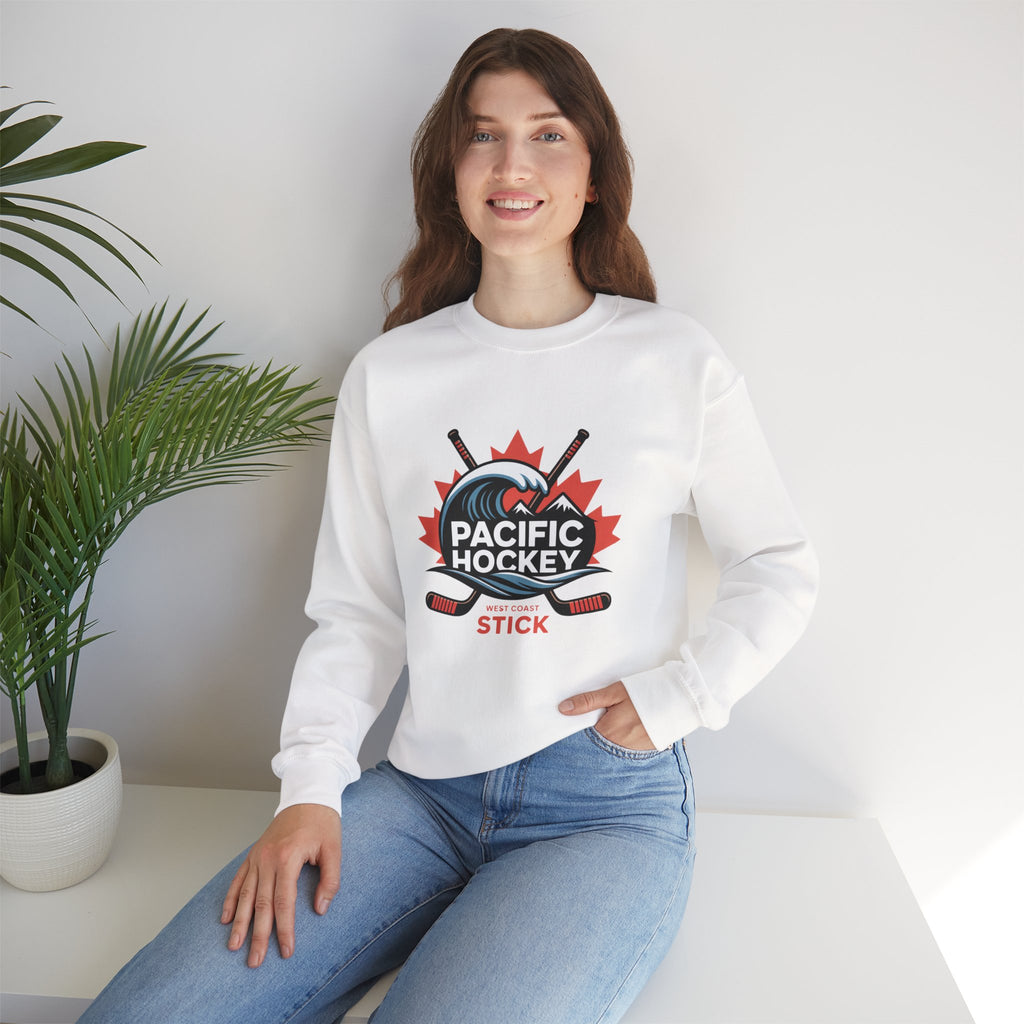 Pacific Hockey Crewneck Sweatshirt – Vintage Hockey Logo Pullover