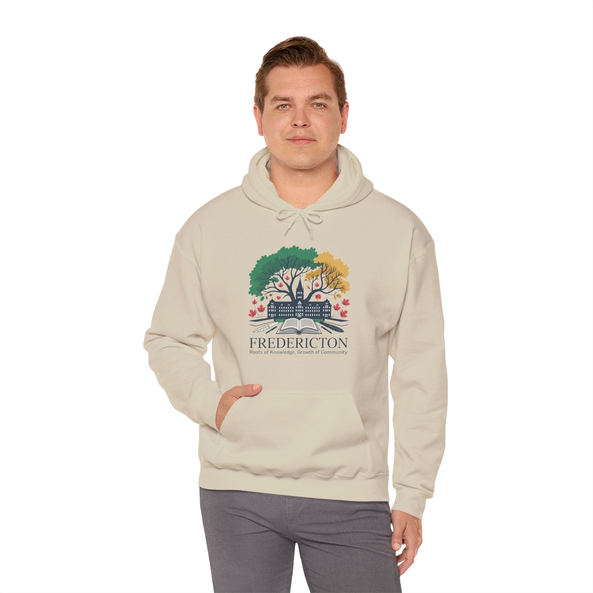 Fredericton Seasonal Tree Hoodie - Cityscape Autumn/Winter Sweatshirt
