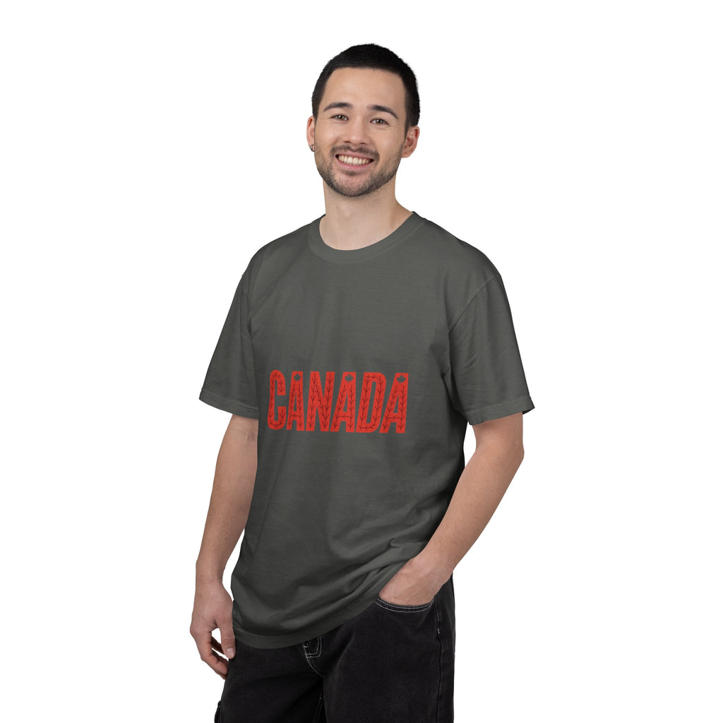 Canada Vintage-Style Graphic T-Shirt — Distressed Maple Lettering