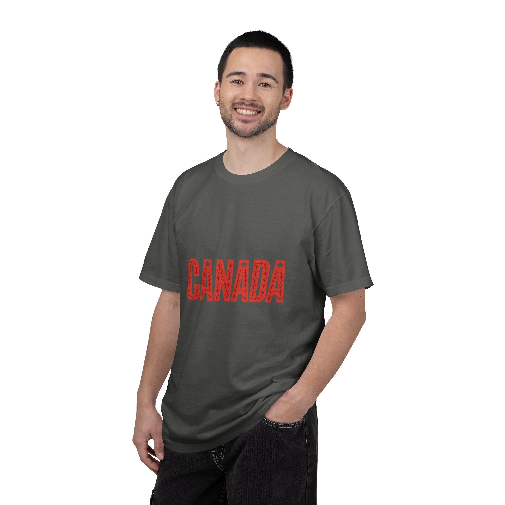 Canada Vintage-Style Graphic T-Shirt — Distressed Maple Lettering