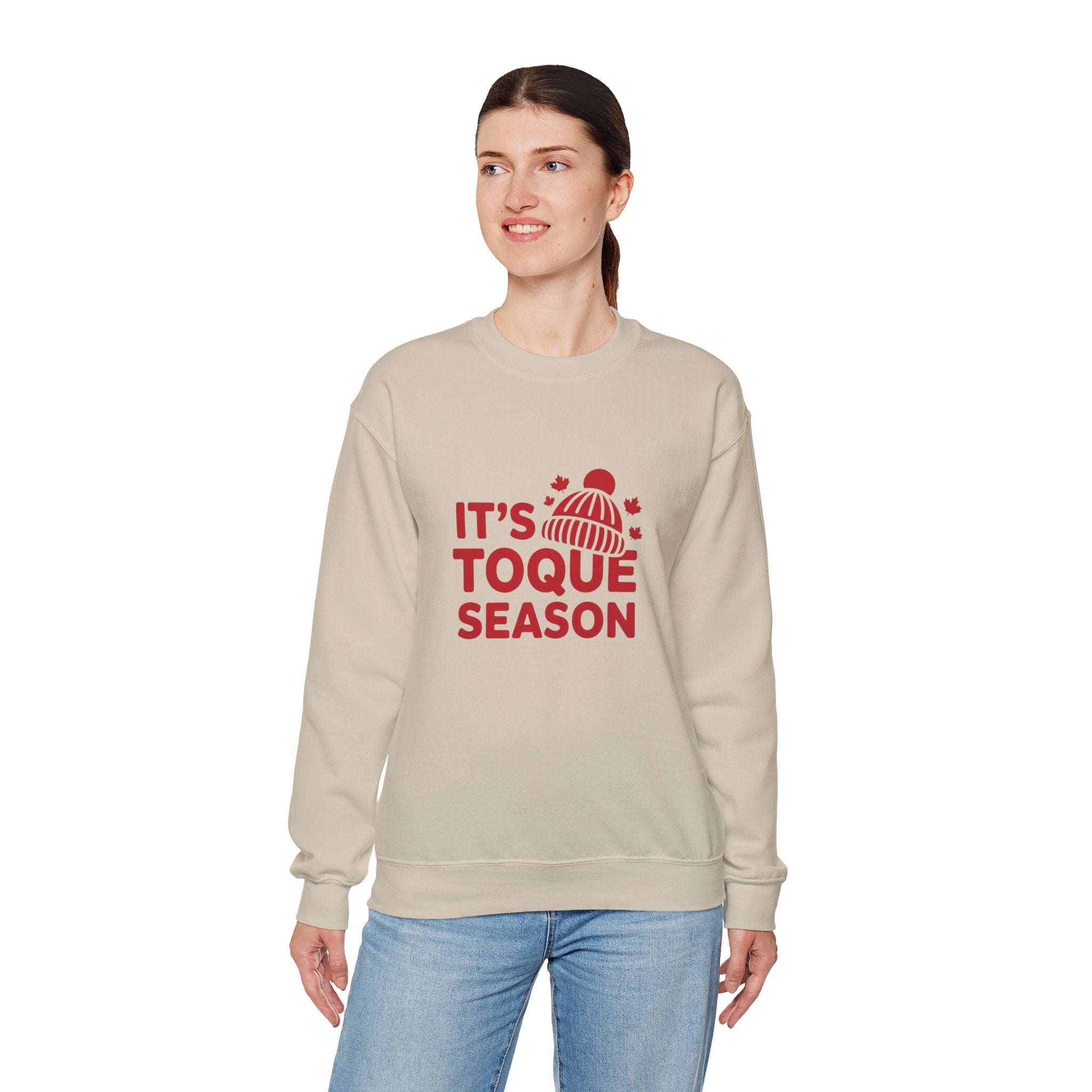"It's Toque Season" Cozy Winter Crewneck Sweatshirt