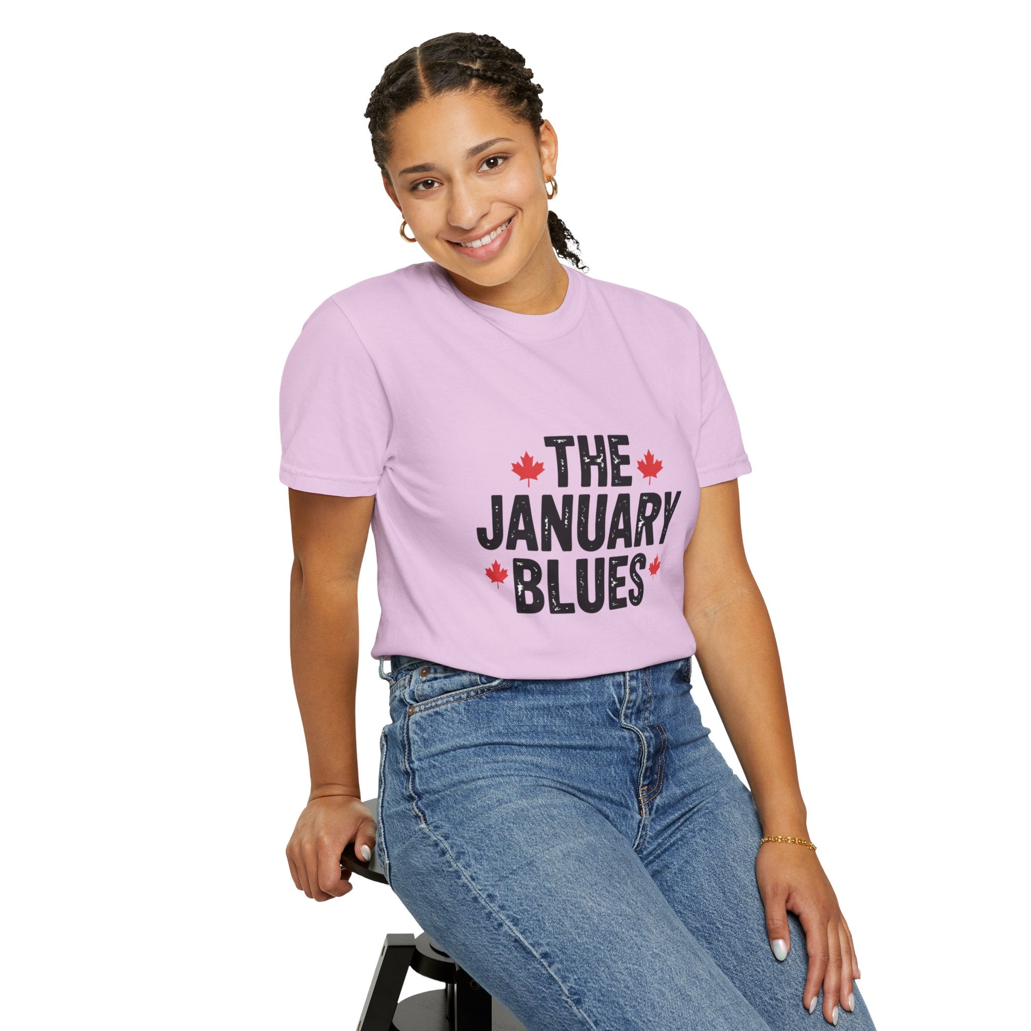 "The January Blues" Graphic Tee (Canadian Maple Leaf Accent) - T shirt