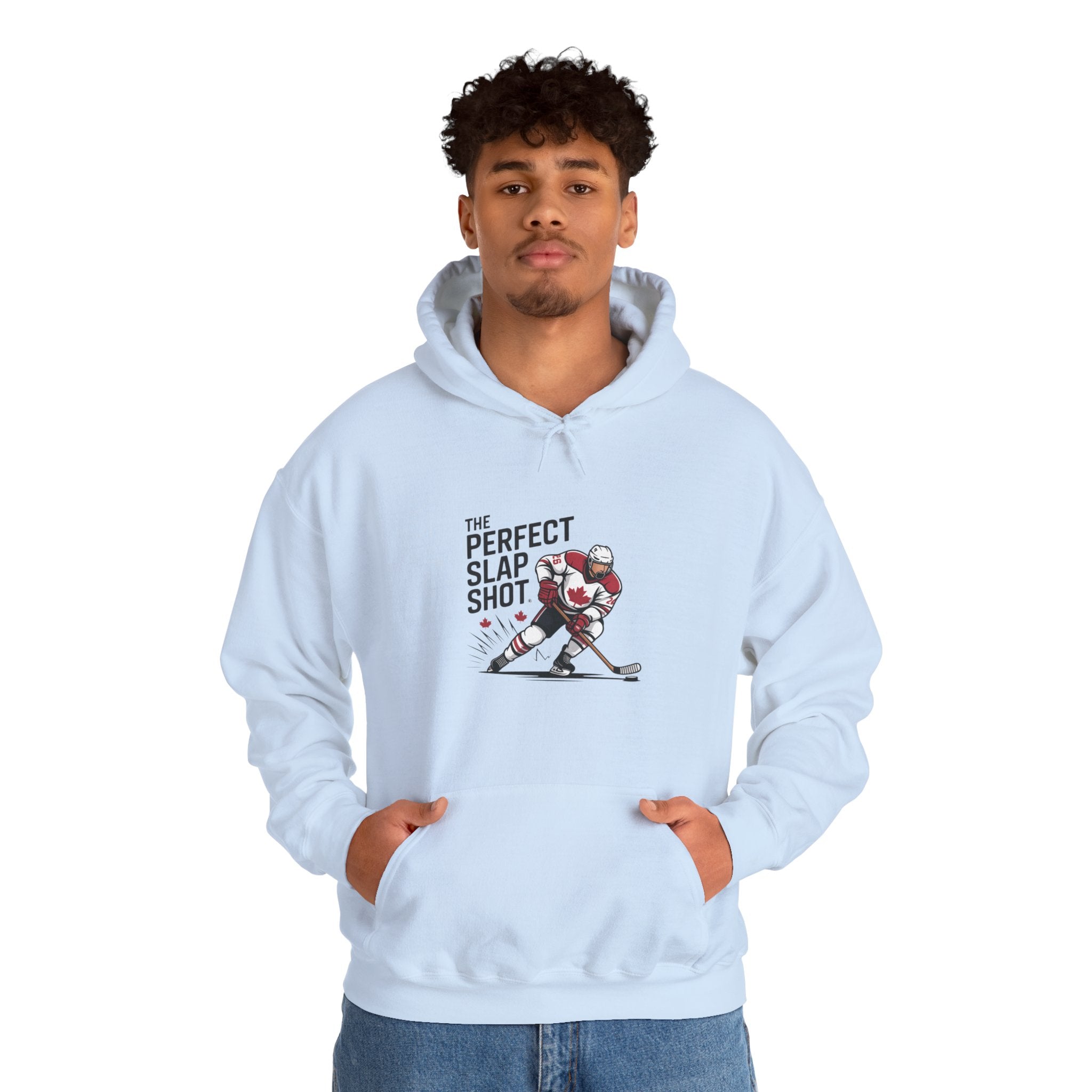 Hockey Slapshot Hoodie – "The Perfect Slap Shot" Graphic Hooded Sweatshirt