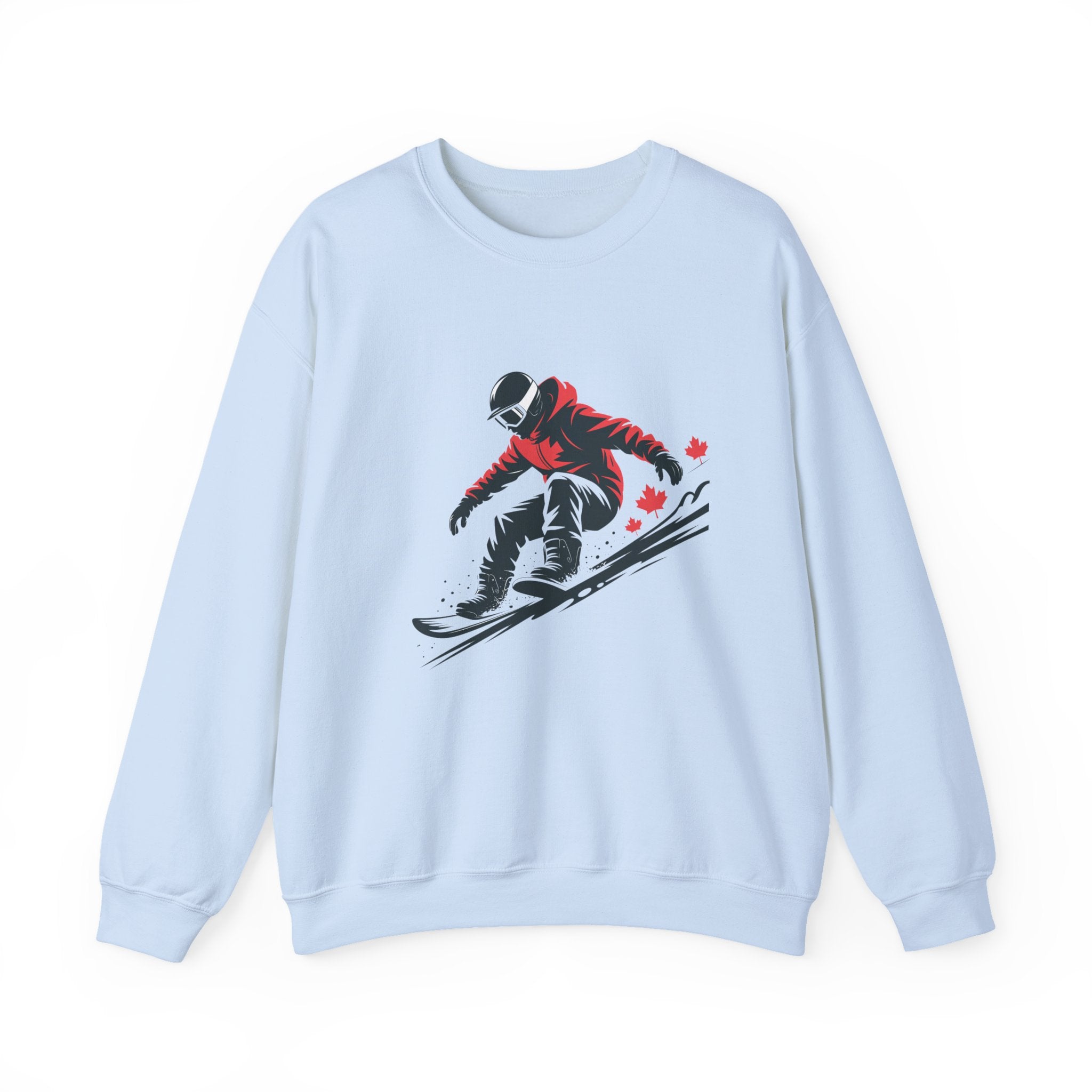 Snowboarder Graphic Sweatshirt – Red Jacket Winter Snowboarding Crewneck