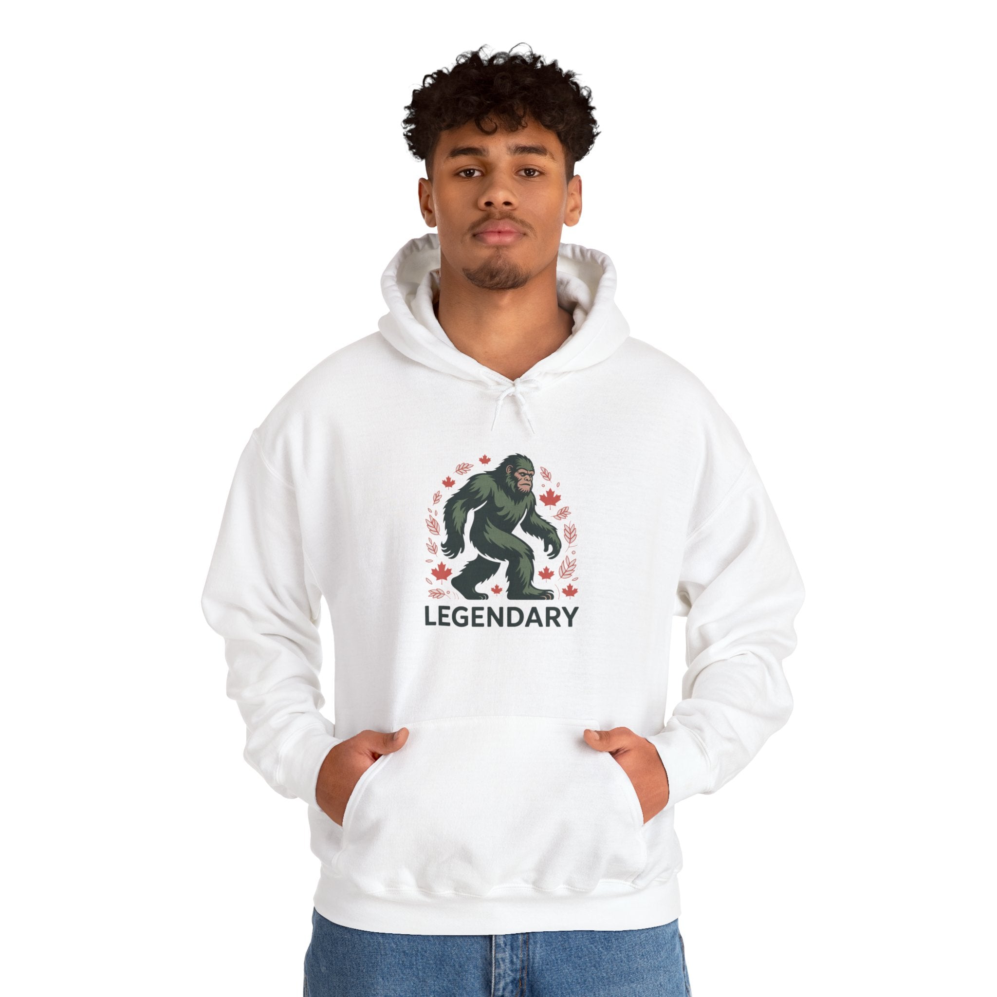 Legendary Bigfoot Hoodie — Sasquatch Graphic Hoodie with 'Legendary' Text