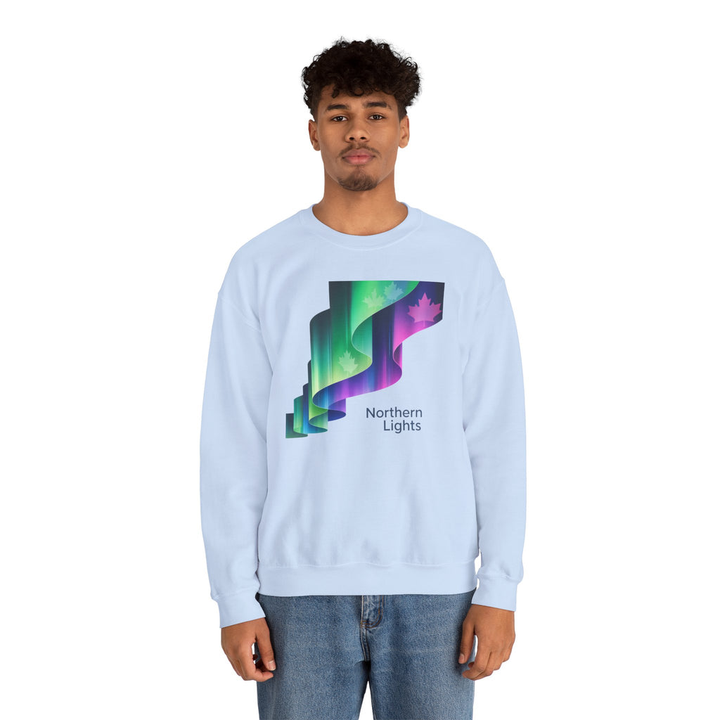 Northern Lights Crewneck Sweatshirt — Aurora Graphic Pullover