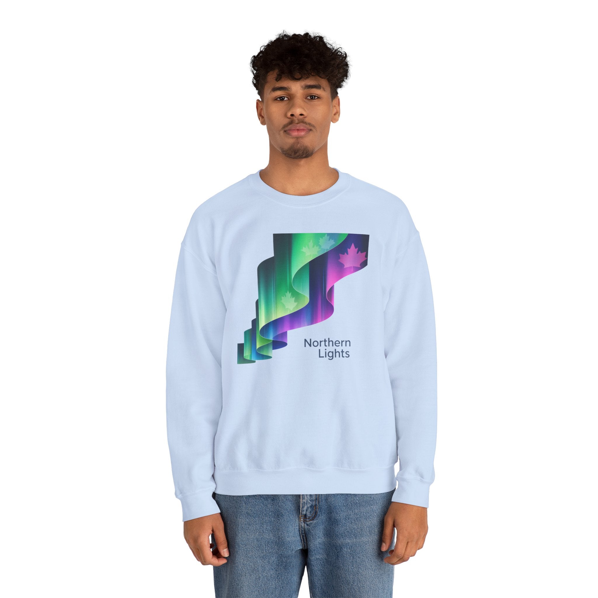 Northern Lights Crewneck Sweatshirt — Aurora Graphic Pullover