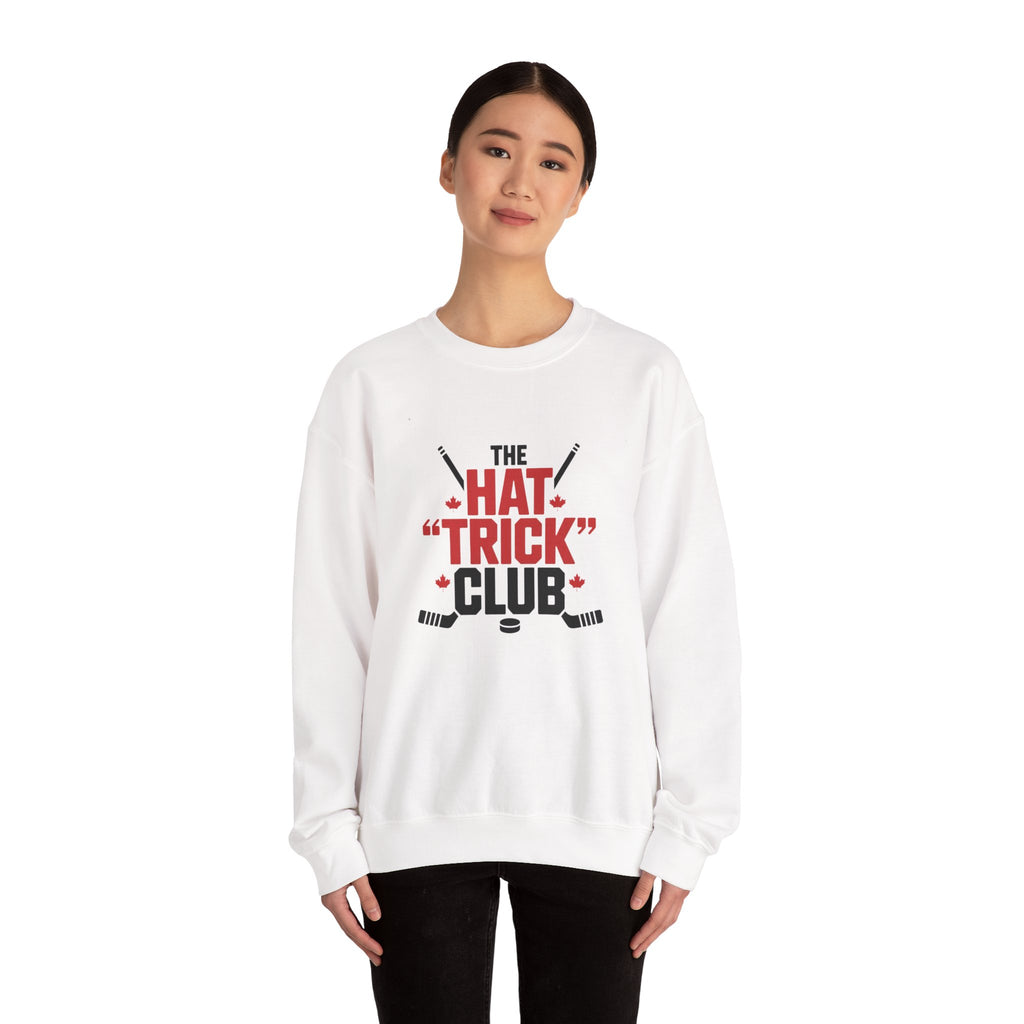Hockey "Hat Trick" Club Crewneck Sweatshirt — Funny Hockey Player Gift