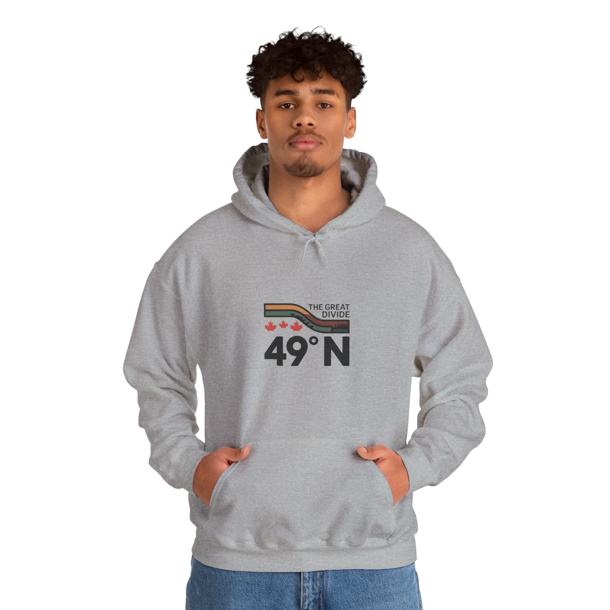 49N The Great Divide Hoodie — Canada Border Latitude Pullover