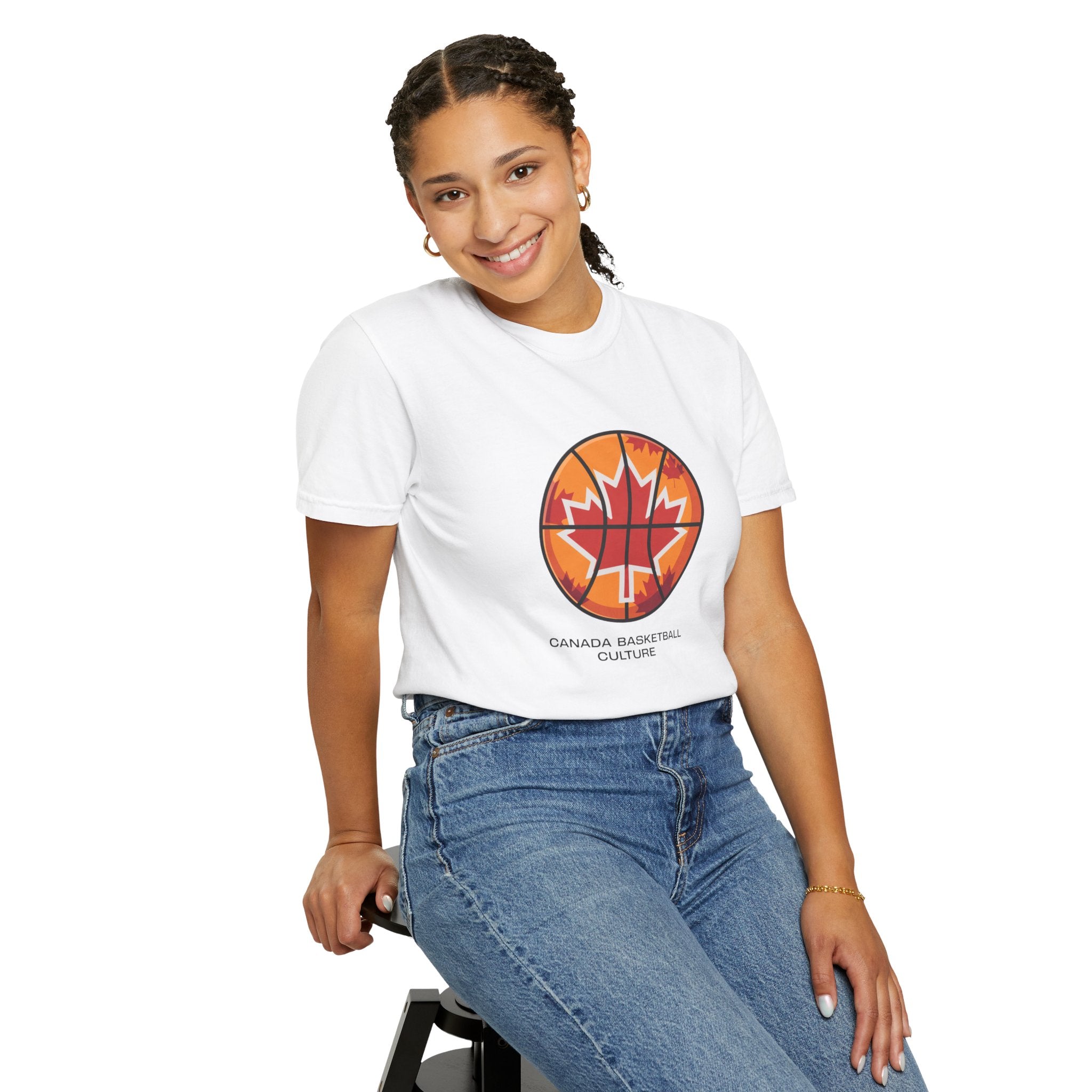 Canada Basketball Culture T-Shirt — Maple Leaf Basketball Graphic Tee