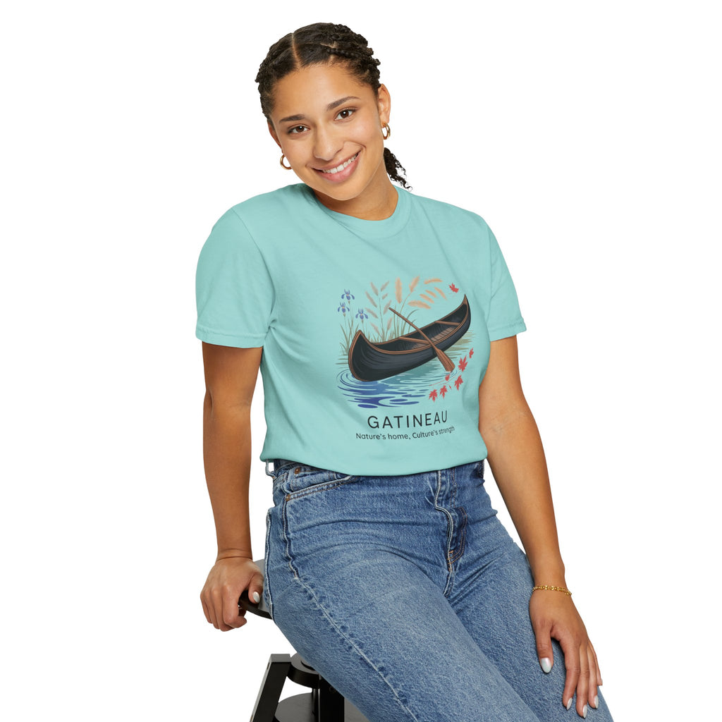 Gatineau Canoe T‑Shirt — Scenic Vintage Canoe Graphic Tee