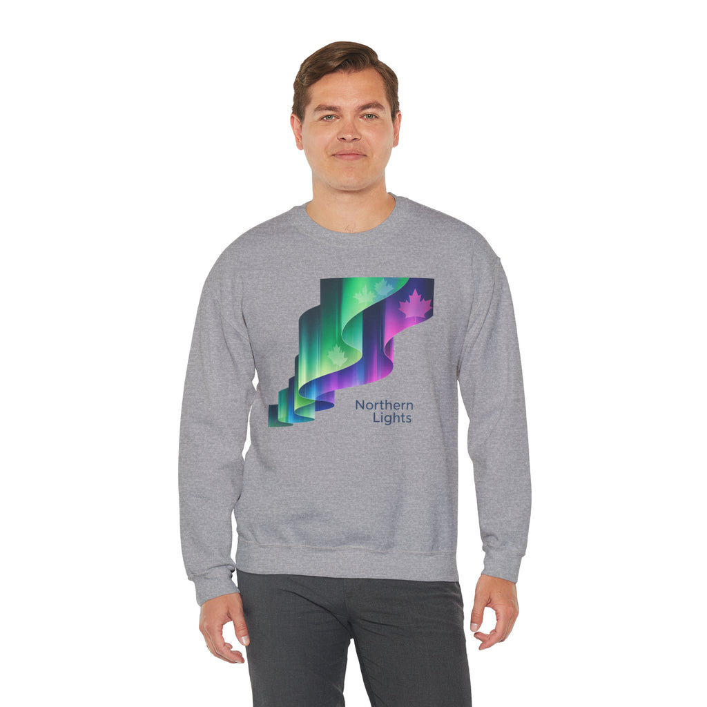 Northern Lights Crewneck Sweatshirt — Aurora Graphic Pullover