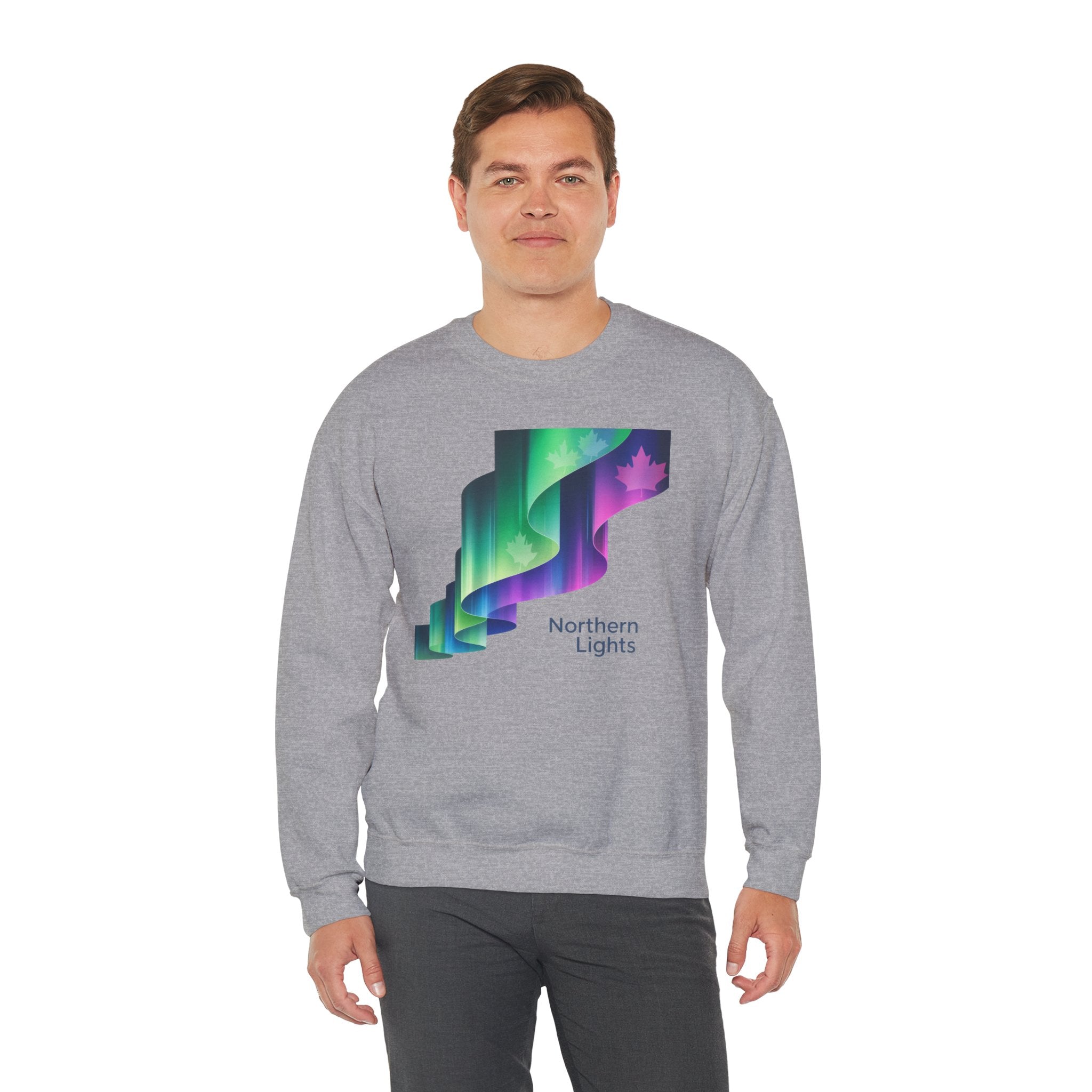 Northern Lights Crewneck Sweatshirt — Aurora Graphic Pullover