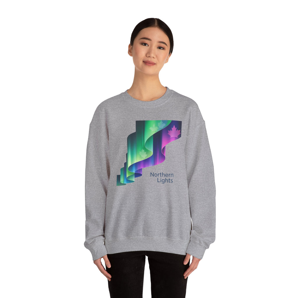 Northern Lights Crewneck Sweatshirt — Aurora Graphic Pullover