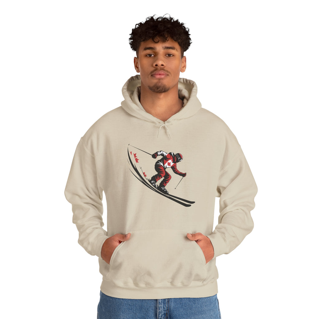 Ski Racer Hoodie – Retro Alpine Skier Graphic Sweatshirt