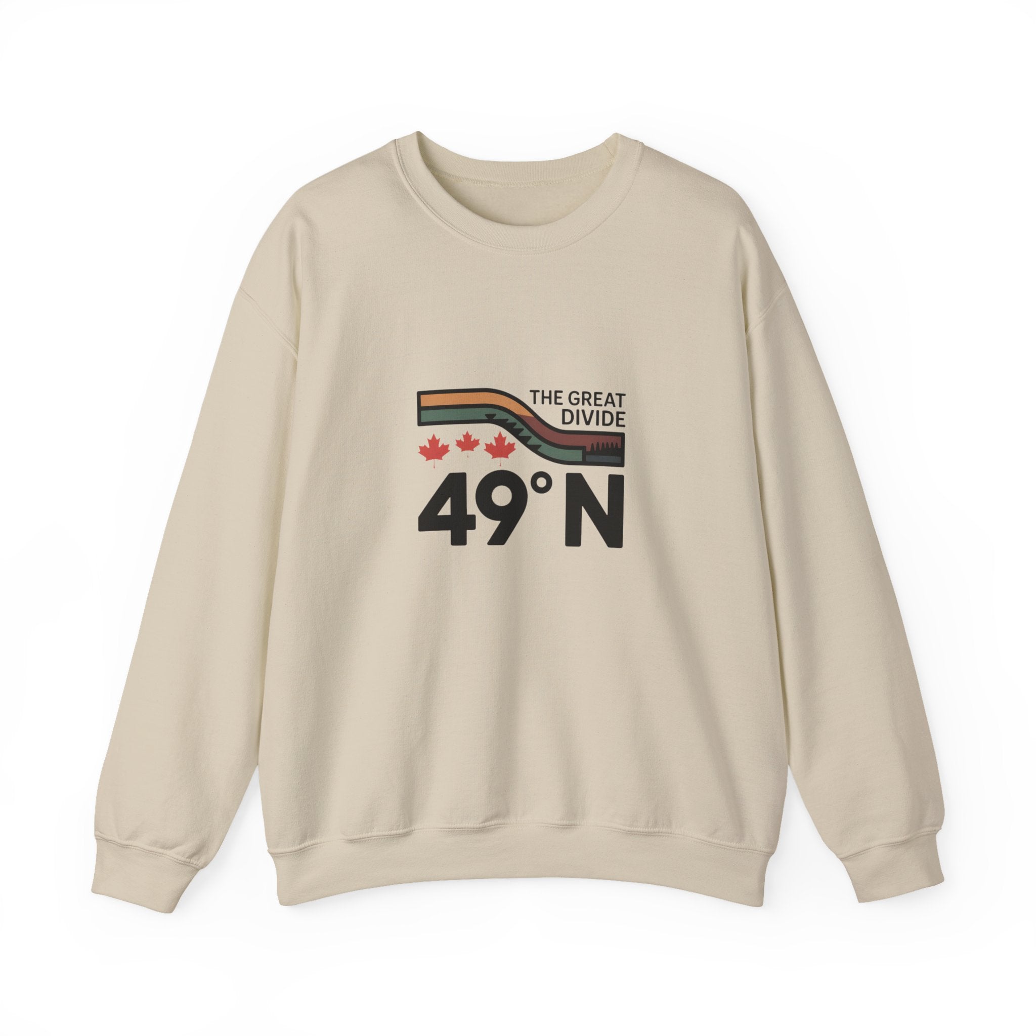 49N The Great Divide Sweatshirt — Canadian Border Graphic Crewneck