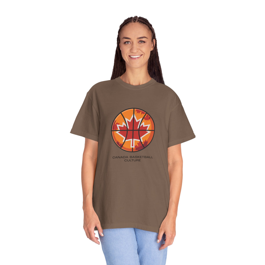Canada Basketball Culture T-Shirt — Maple Leaf Basketball Graphic Tee
