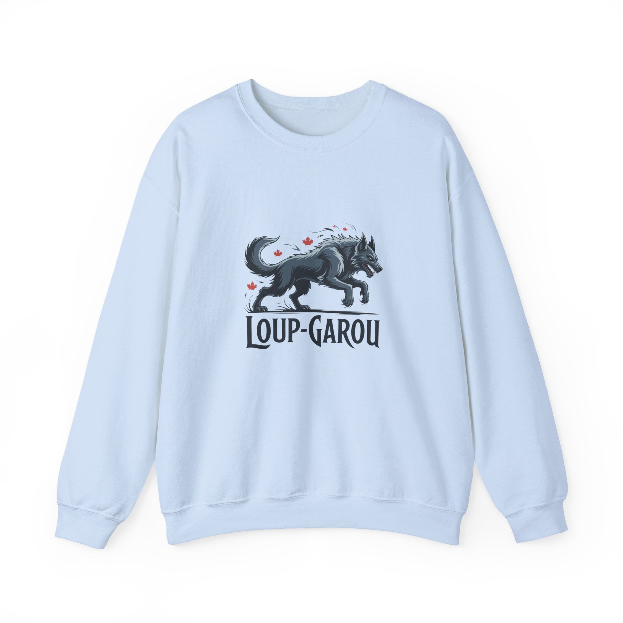 Loup-Garou Werewolf Crewneck Sweatshirt – Gothic Moonlit Wolf Pullover