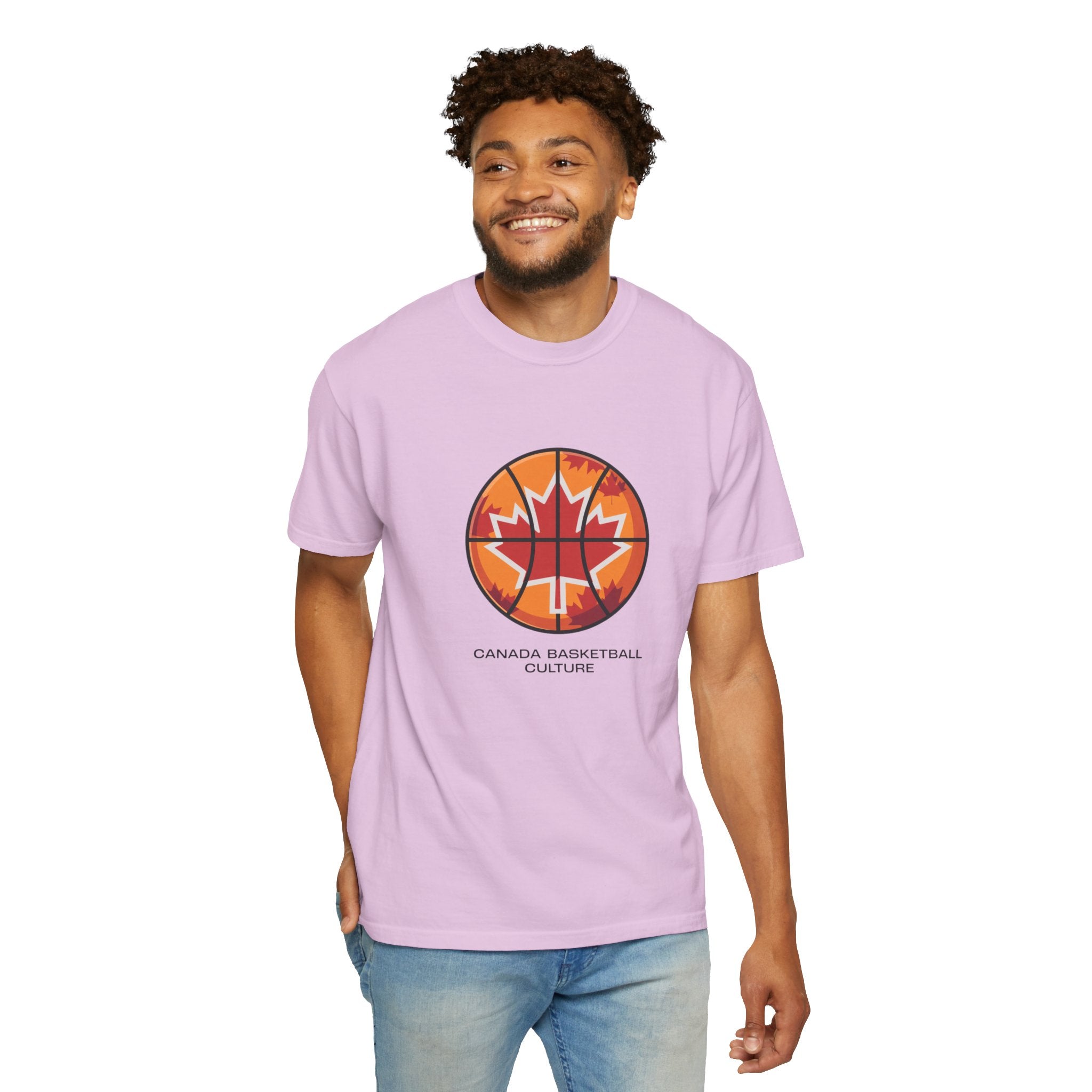 Canada Basketball Culture T-Shirt — Maple Leaf Basketball Graphic Tee