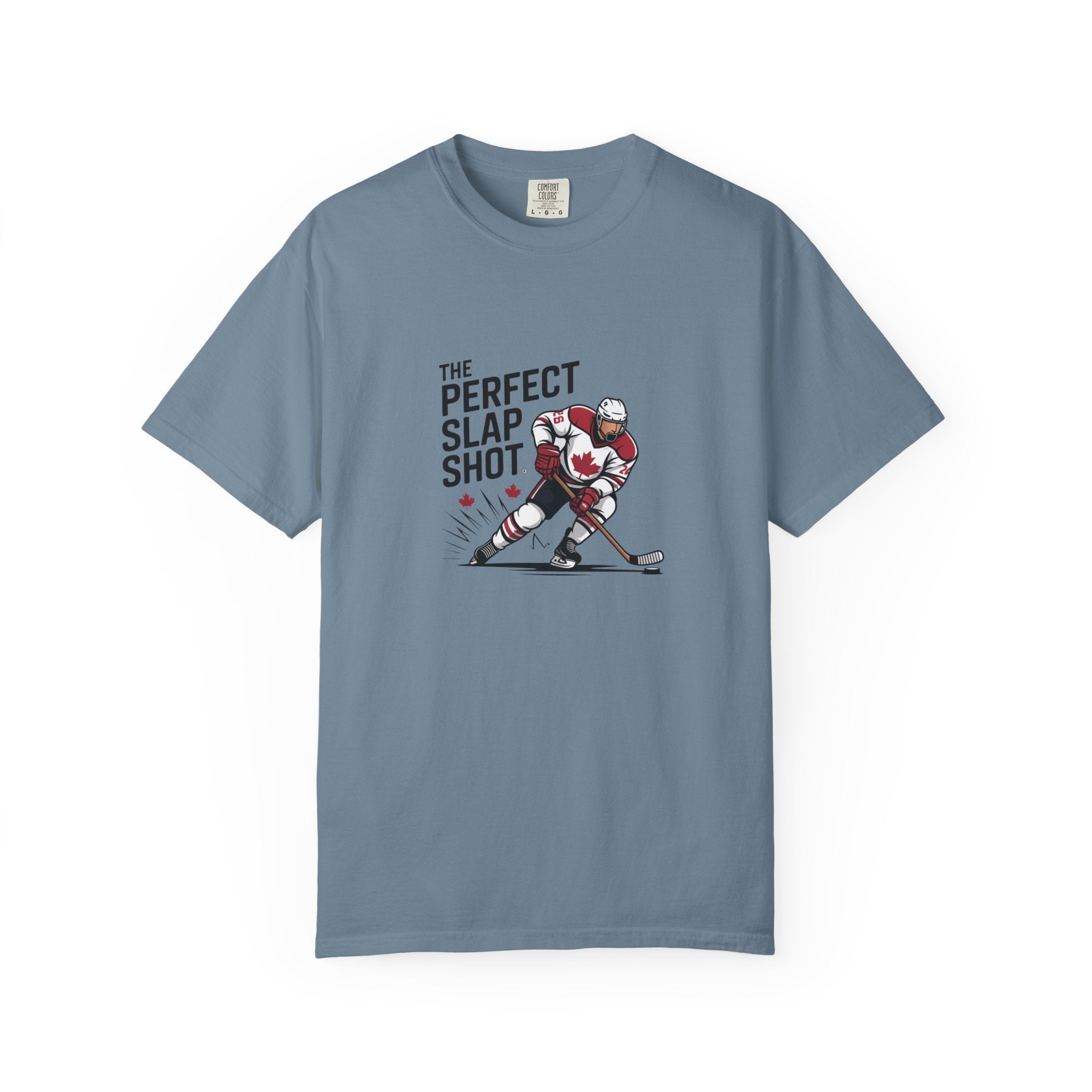 Hockey Slap Shot T-Shirt — “The Perfect Slap Shot” Graphic Tee