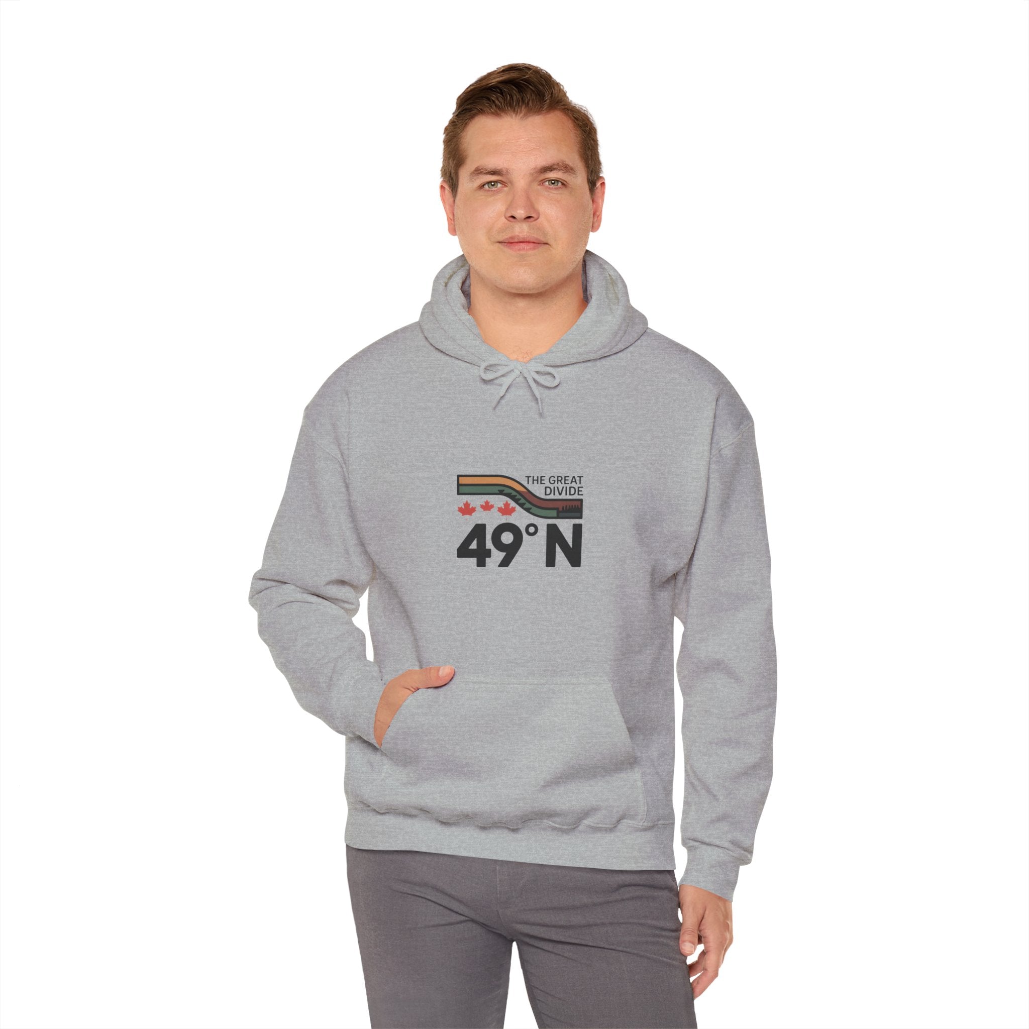 49N The Great Divide Hoodie — Canada Border Latitude Pullover