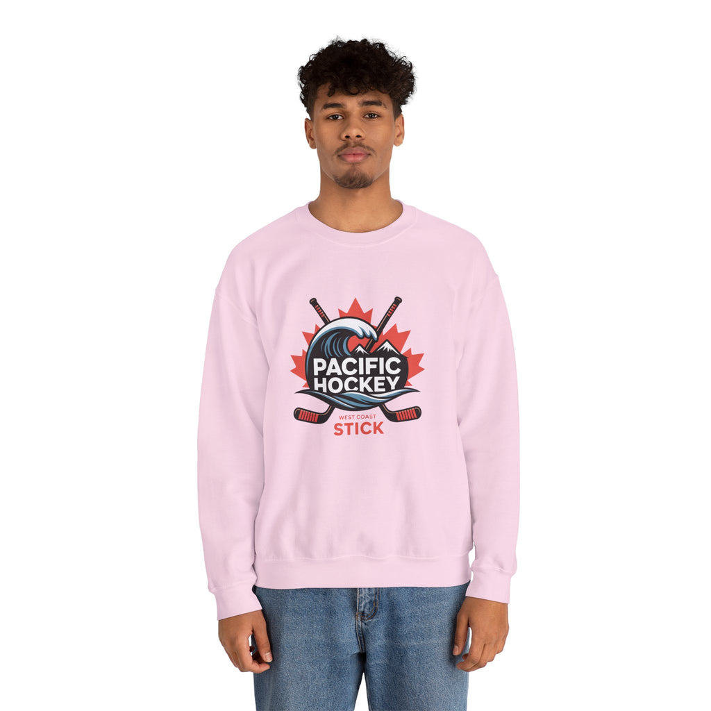 Pacific Hockey Crewneck Sweatshirt – Vintage Hockey Logo Pullover