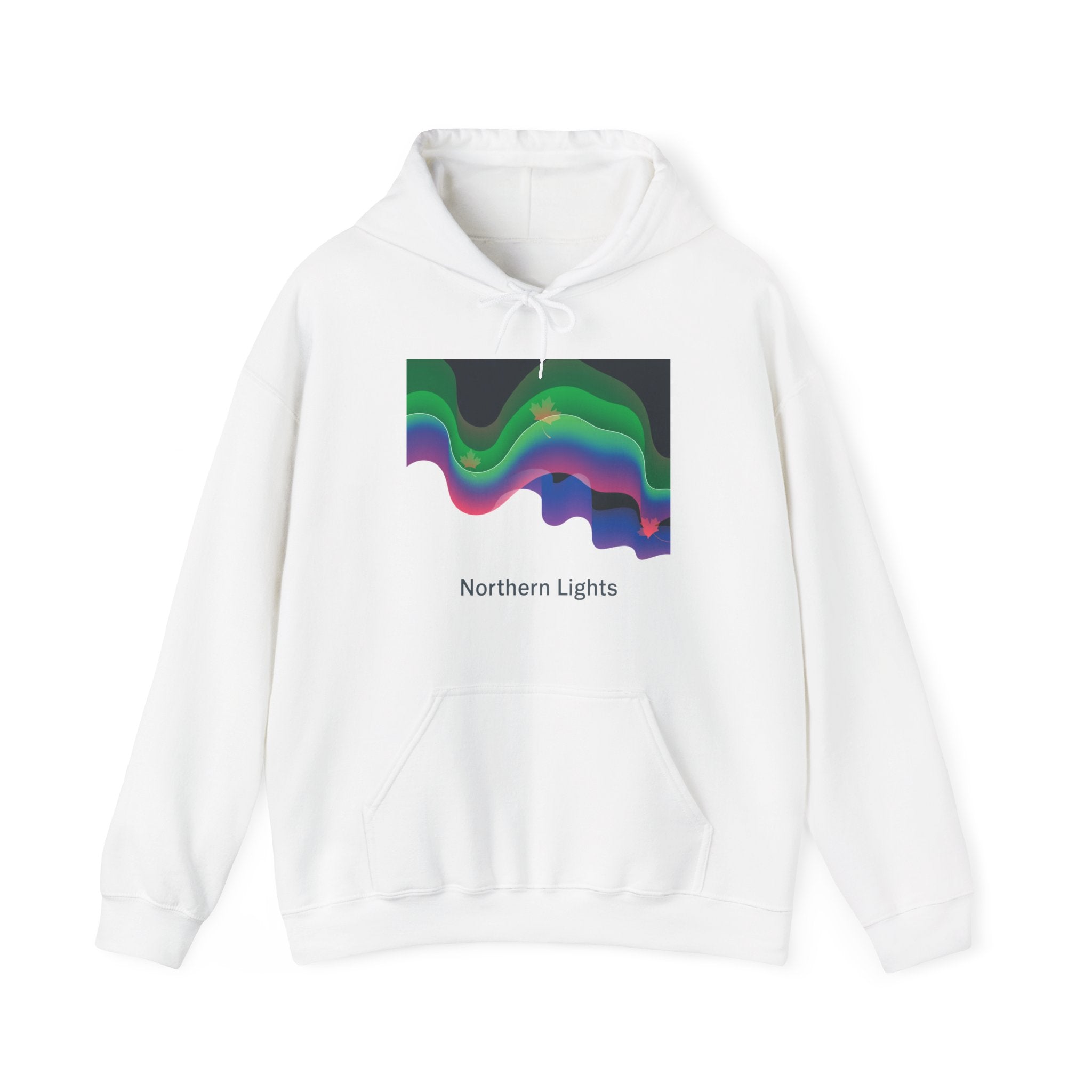 Northern Lights Hoodie — Abstract Aurora Graphic Pullover